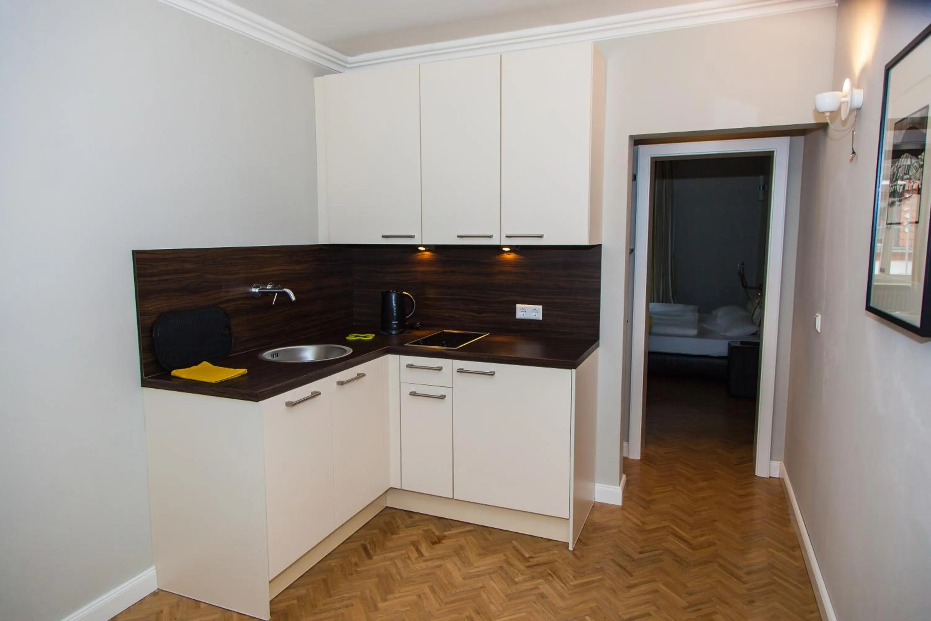 Kitchen or kitchenette in Apart-Hotel Heiligenthaler Hof