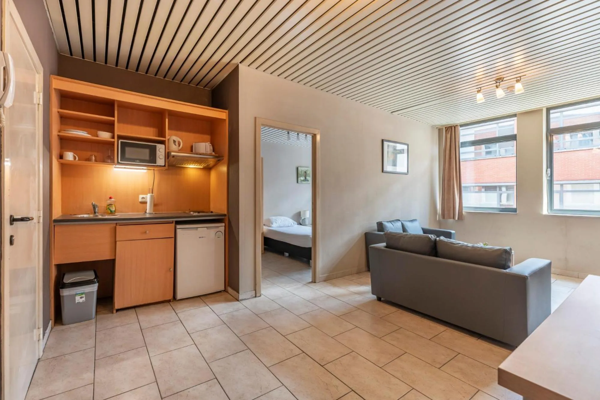 Kitchen or kitchenette in Condo Gardens Brussels