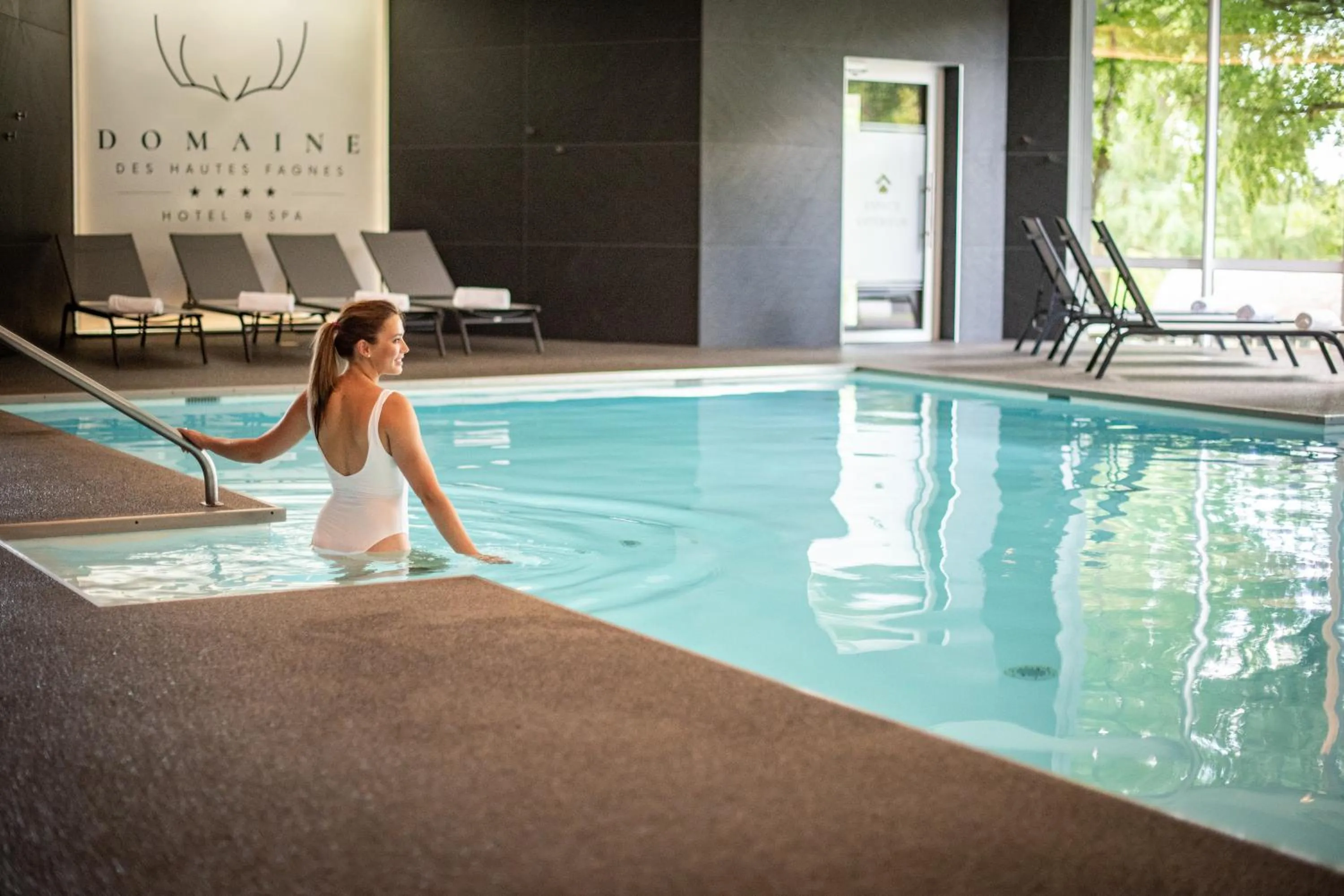 Pool view in Domaine Des Hautes Fagnes