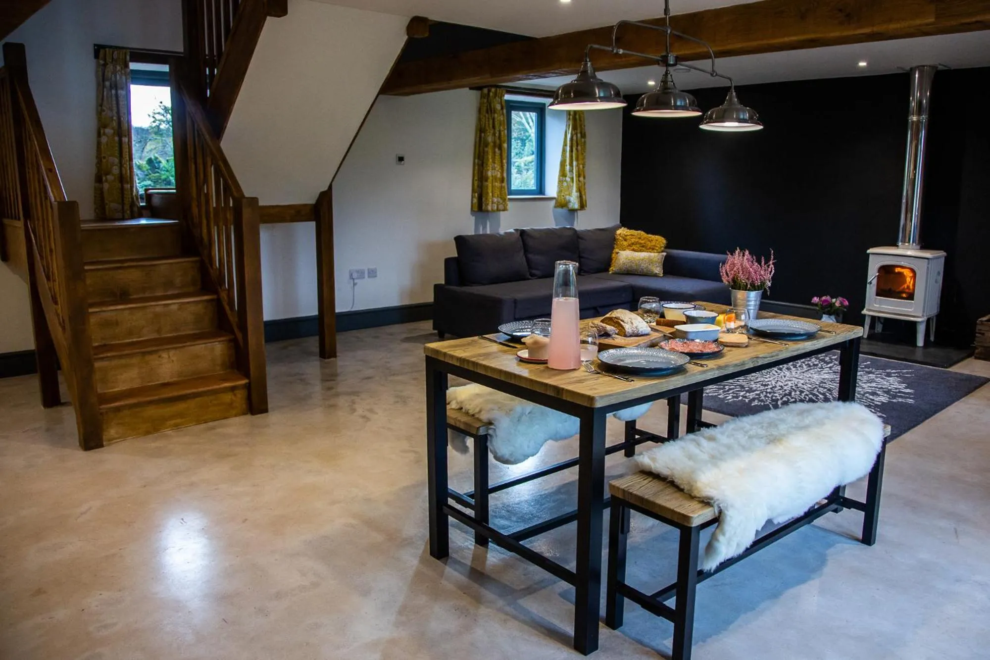 Living room in Llan-Y-Coed Farm Stay