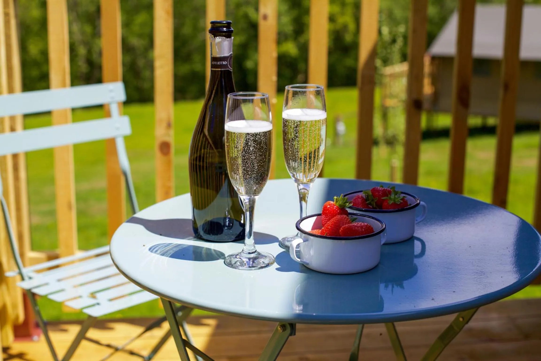 Balcony/Terrace in Llan-Y-Coed Farm Stay