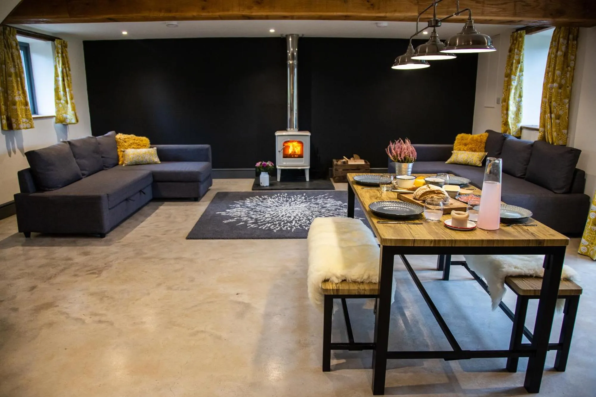 Living room in Llan-Y-Coed Farm Stay