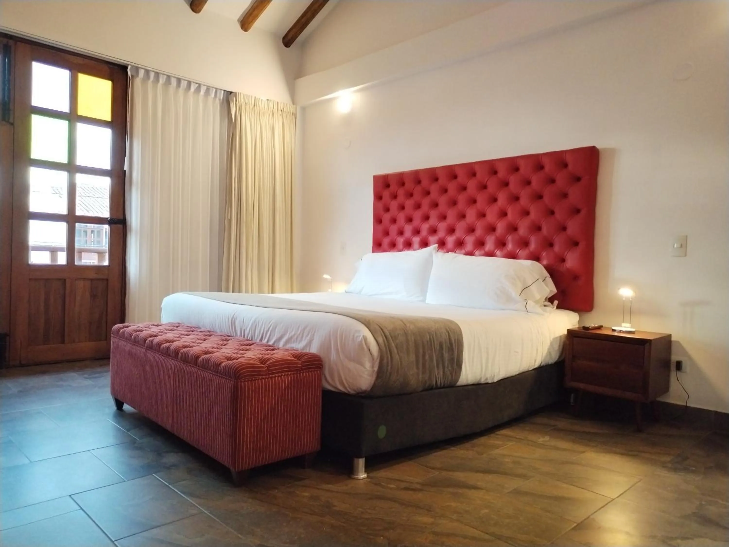 Decorative detail, Bed in Hotel Capitan Ricaurte