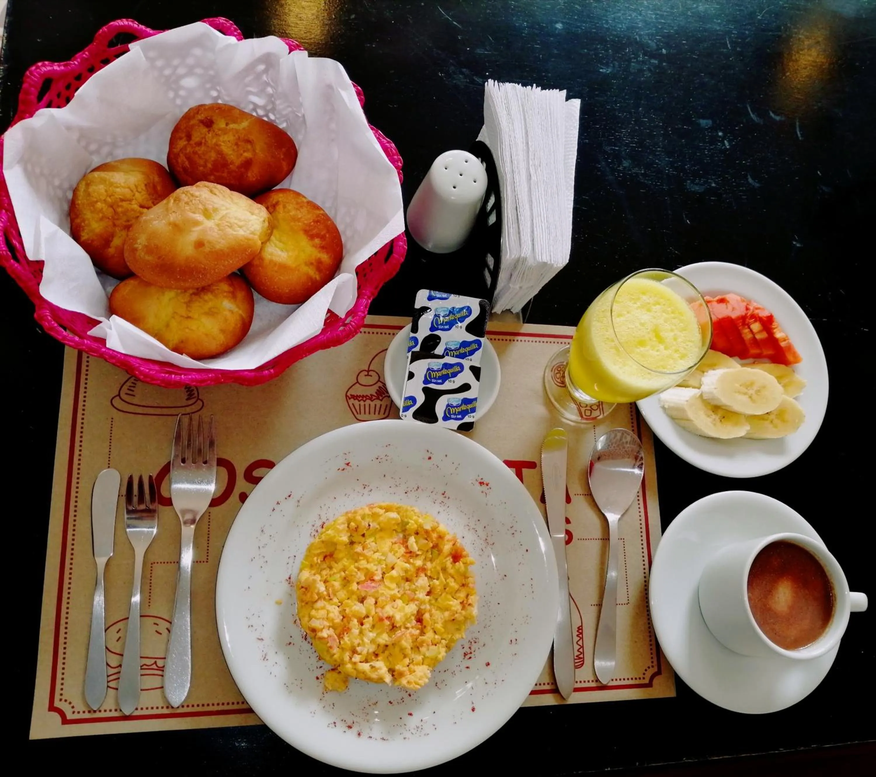 Breakfast in Hotel Capitan Ricaurte