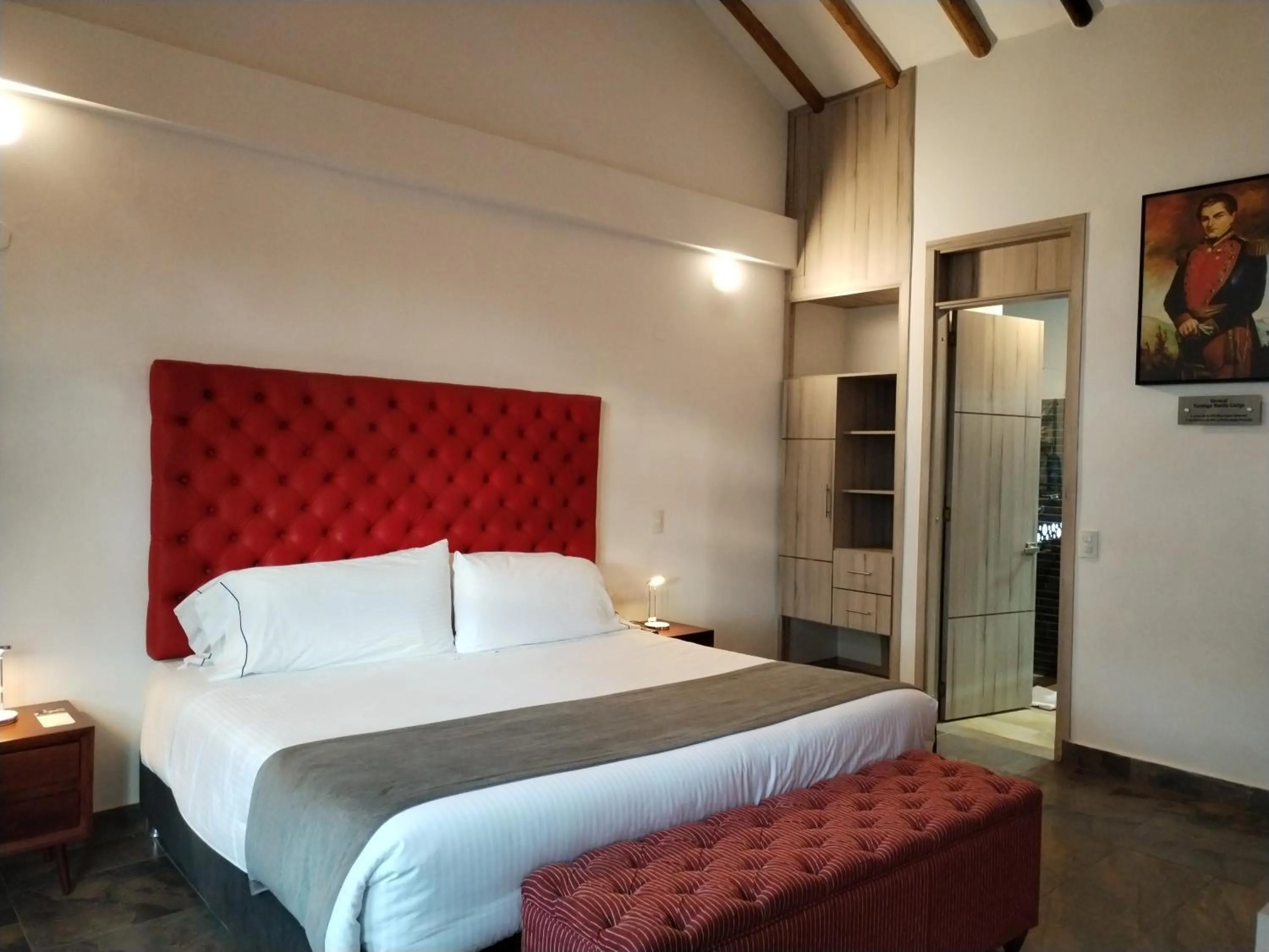 Decorative detail, Bed in Hotel Capitan Ricaurte