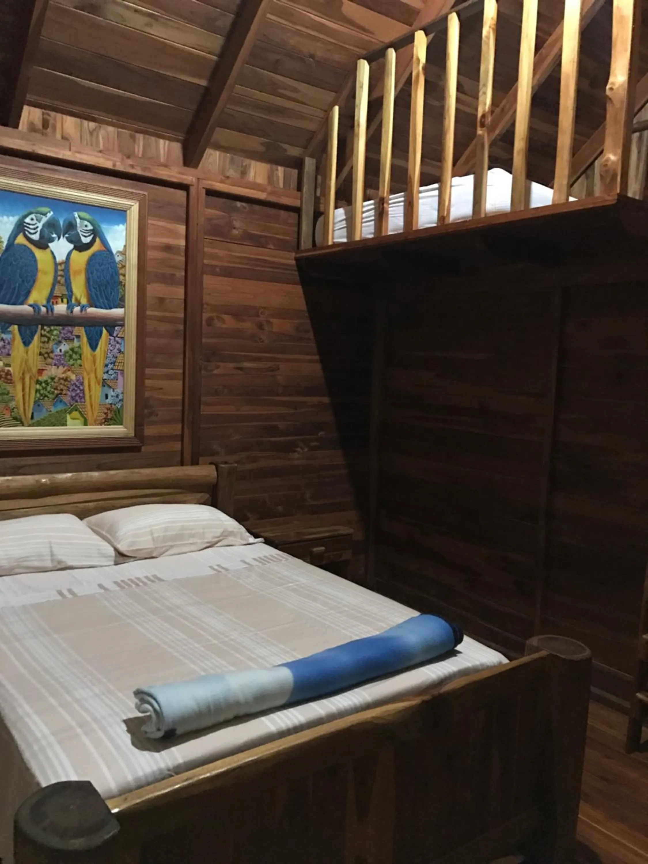 Bed in Hotel Cabañas La Teca
