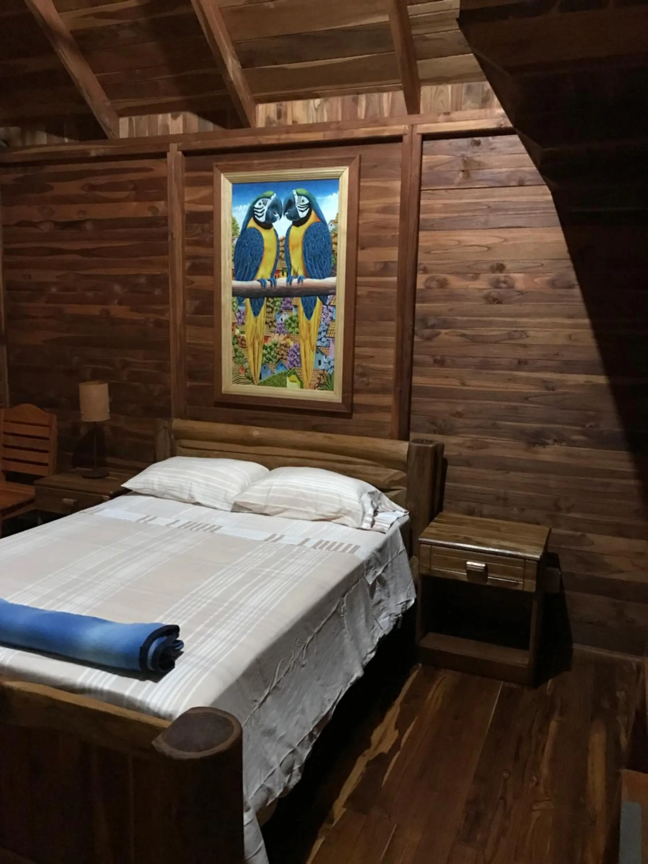 Bed in Hotel Cabañas La Teca