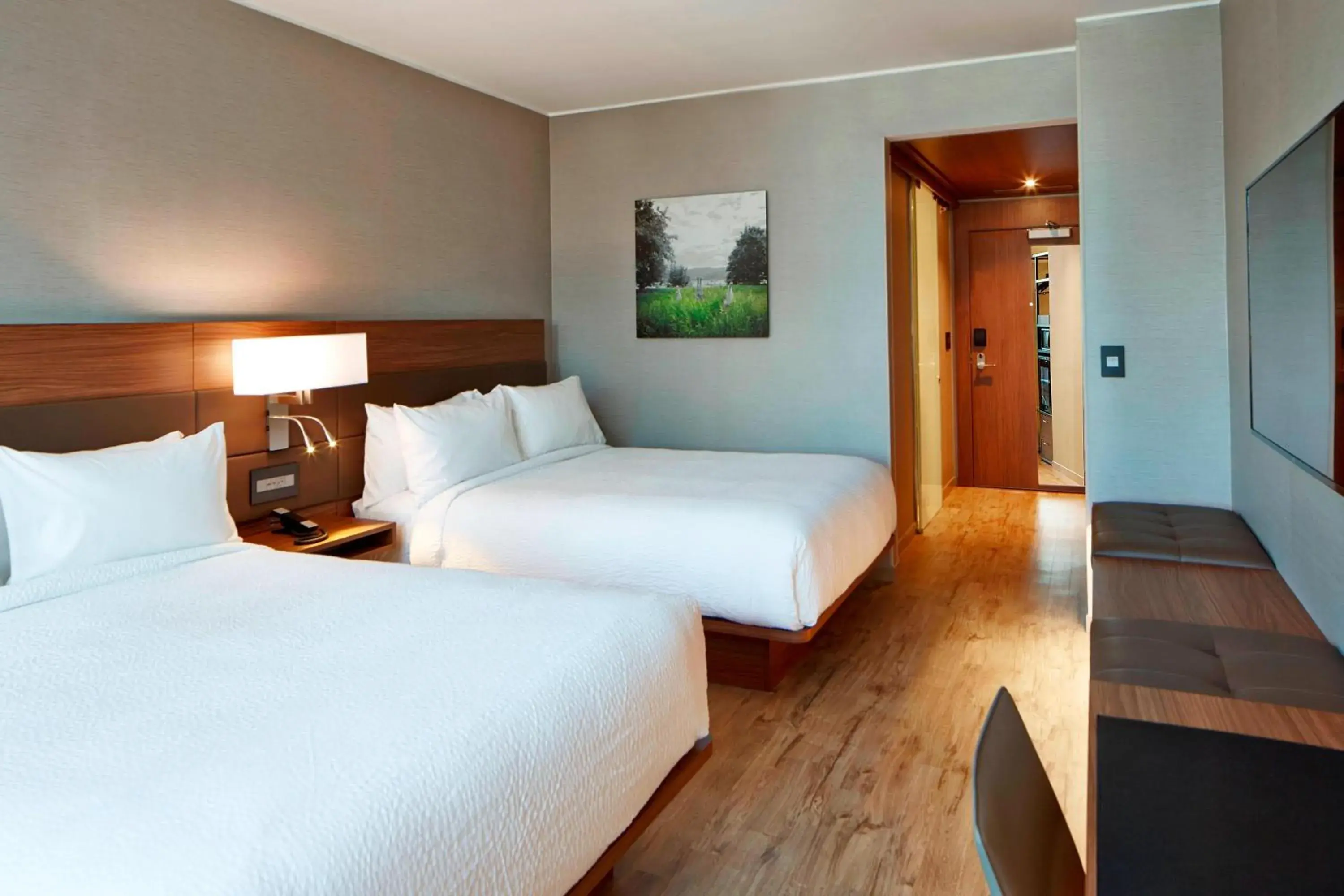 Queen Room with Two Queen Beds in AC Hotel by Marriott Portland Downtown, OR Queen Room with Two Queen Beds in AC Hotel by Marriott Portland Downtown, OR