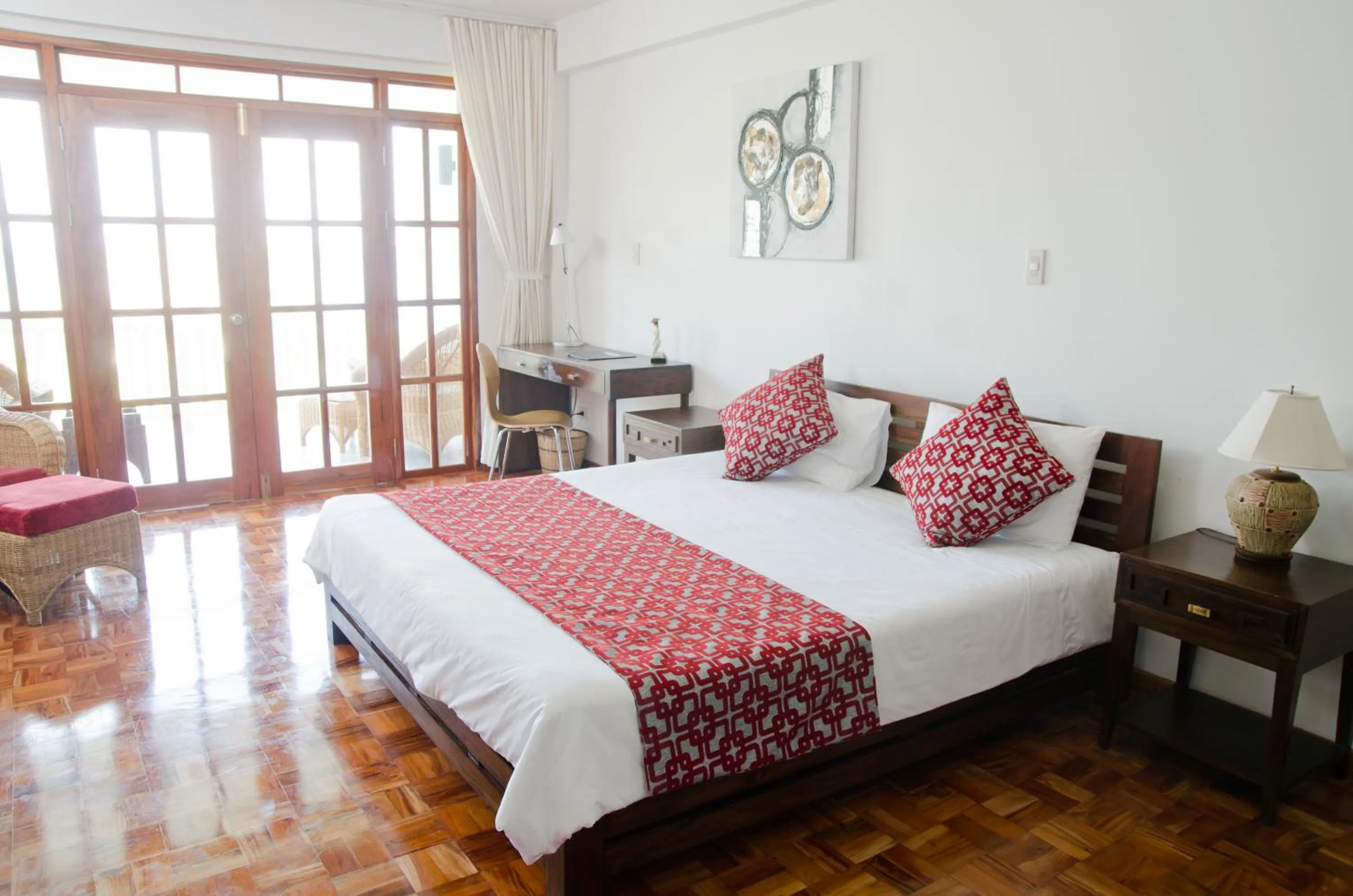 Bed in Villa in Blue