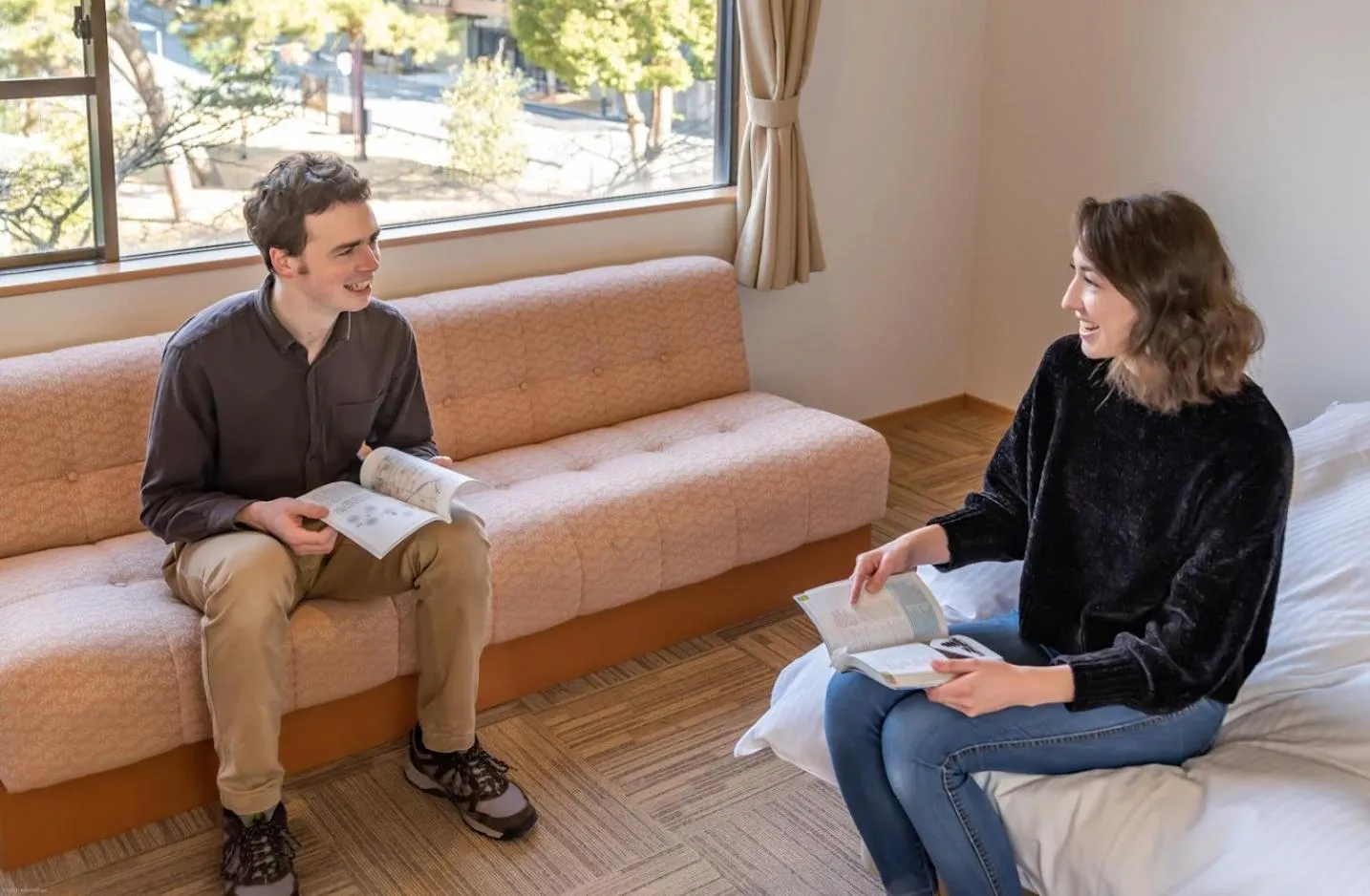 Seating area in NARA Visitor Center and Inn