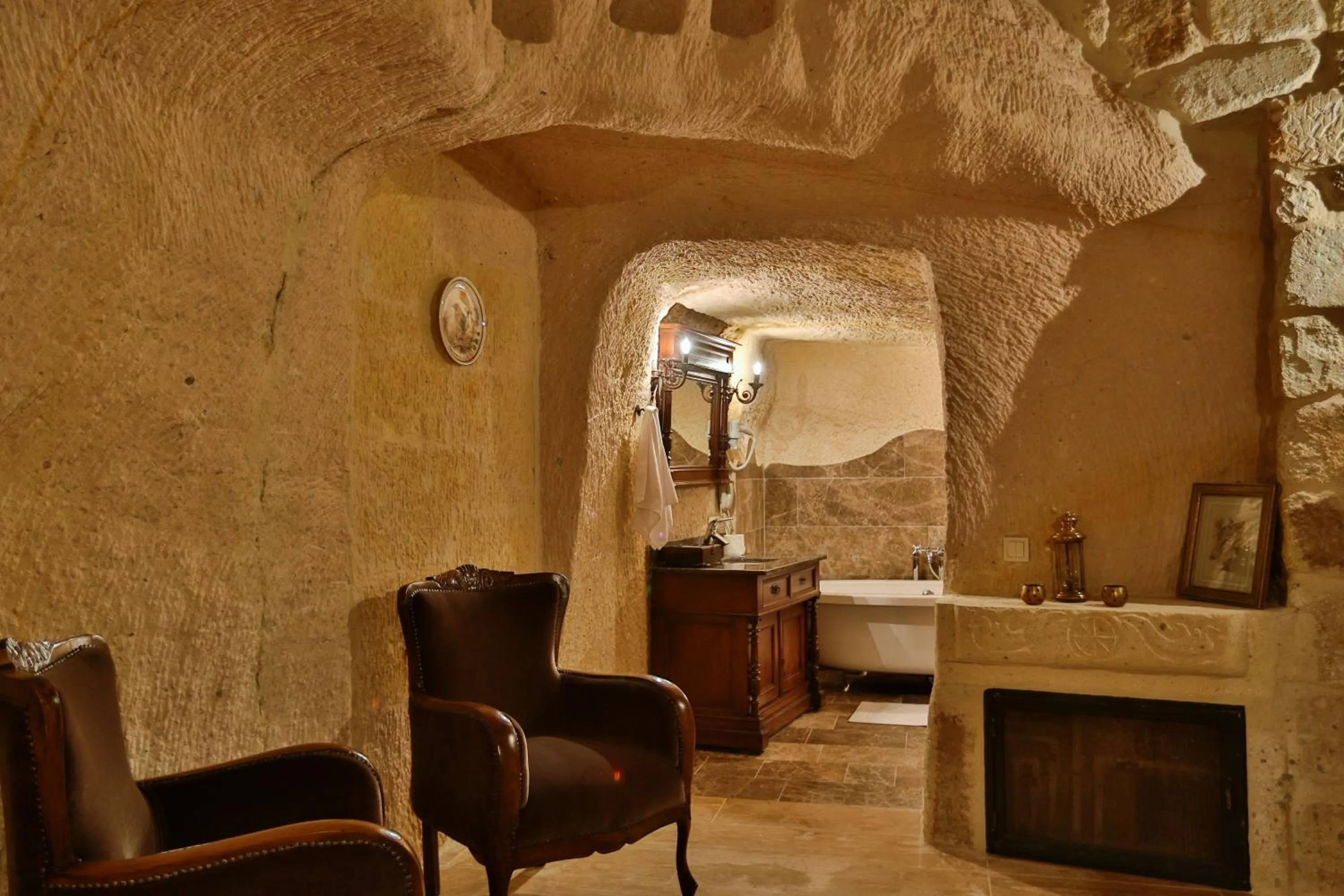 Bathroom in Acropolis Cave Suite