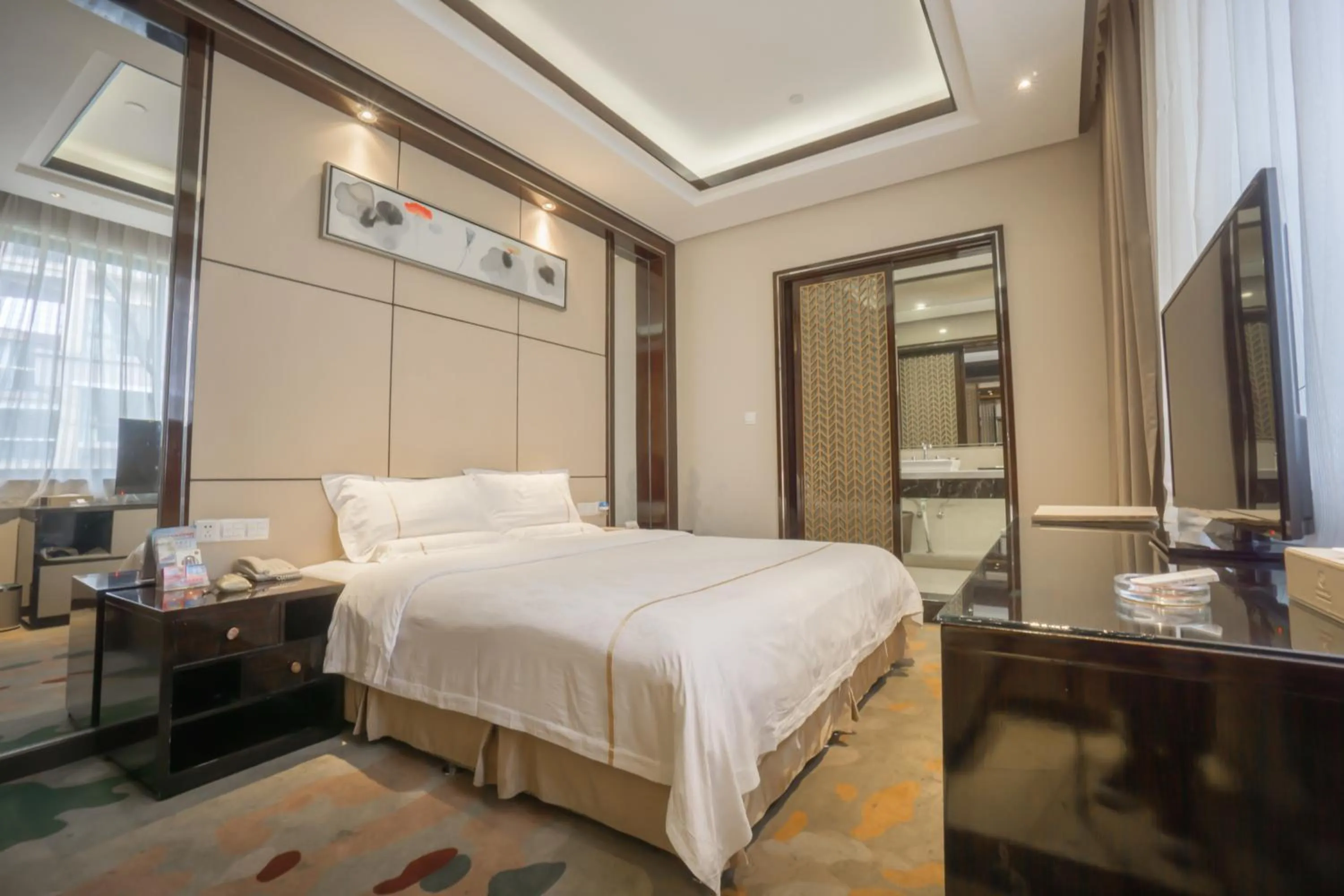 Photo of the whole room, Bed in Jin-Tai Holiday Hotel