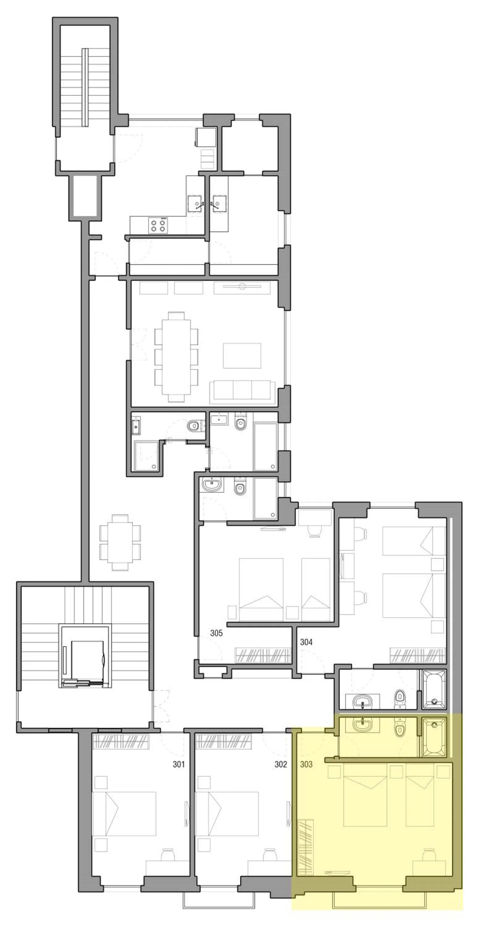 Floor plan in Home Out Rooms & Apartments