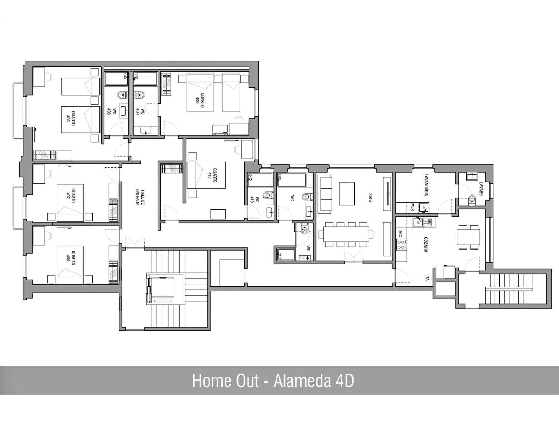 Floor plan in Home Out Rooms & Apartments