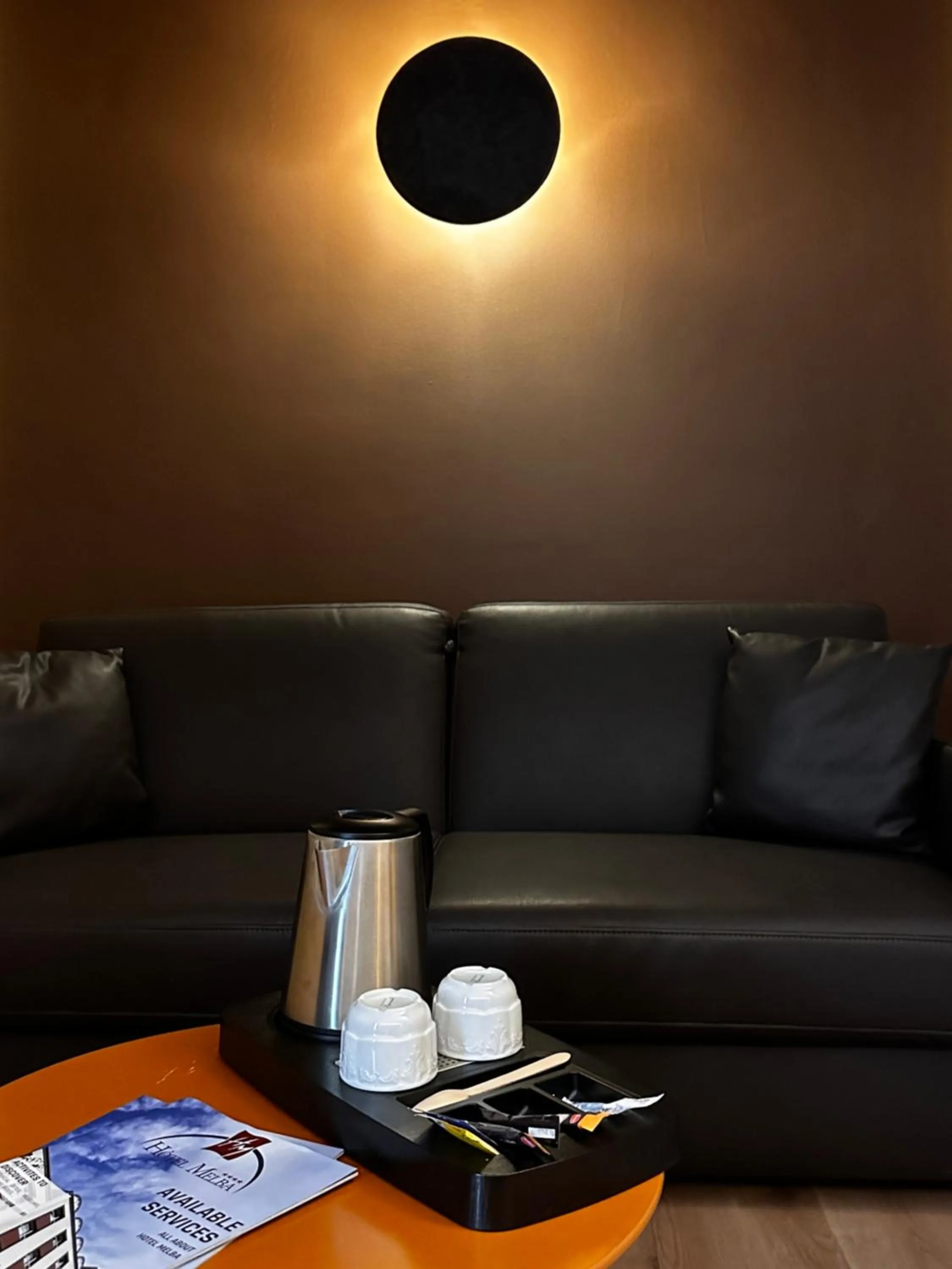 Seating area in Hotel Melba