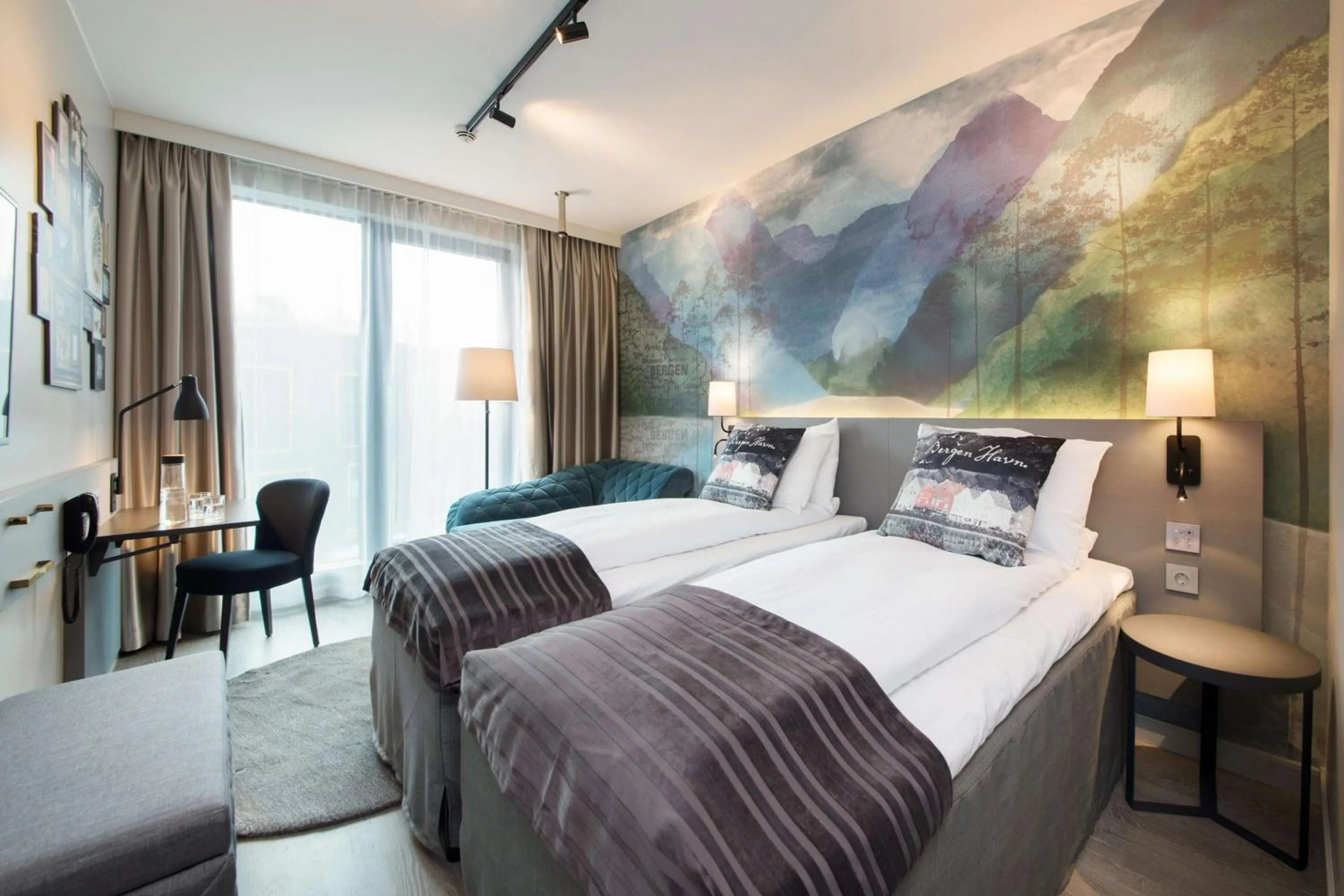 Bedroom, Bed in Scandic Flesland Airport