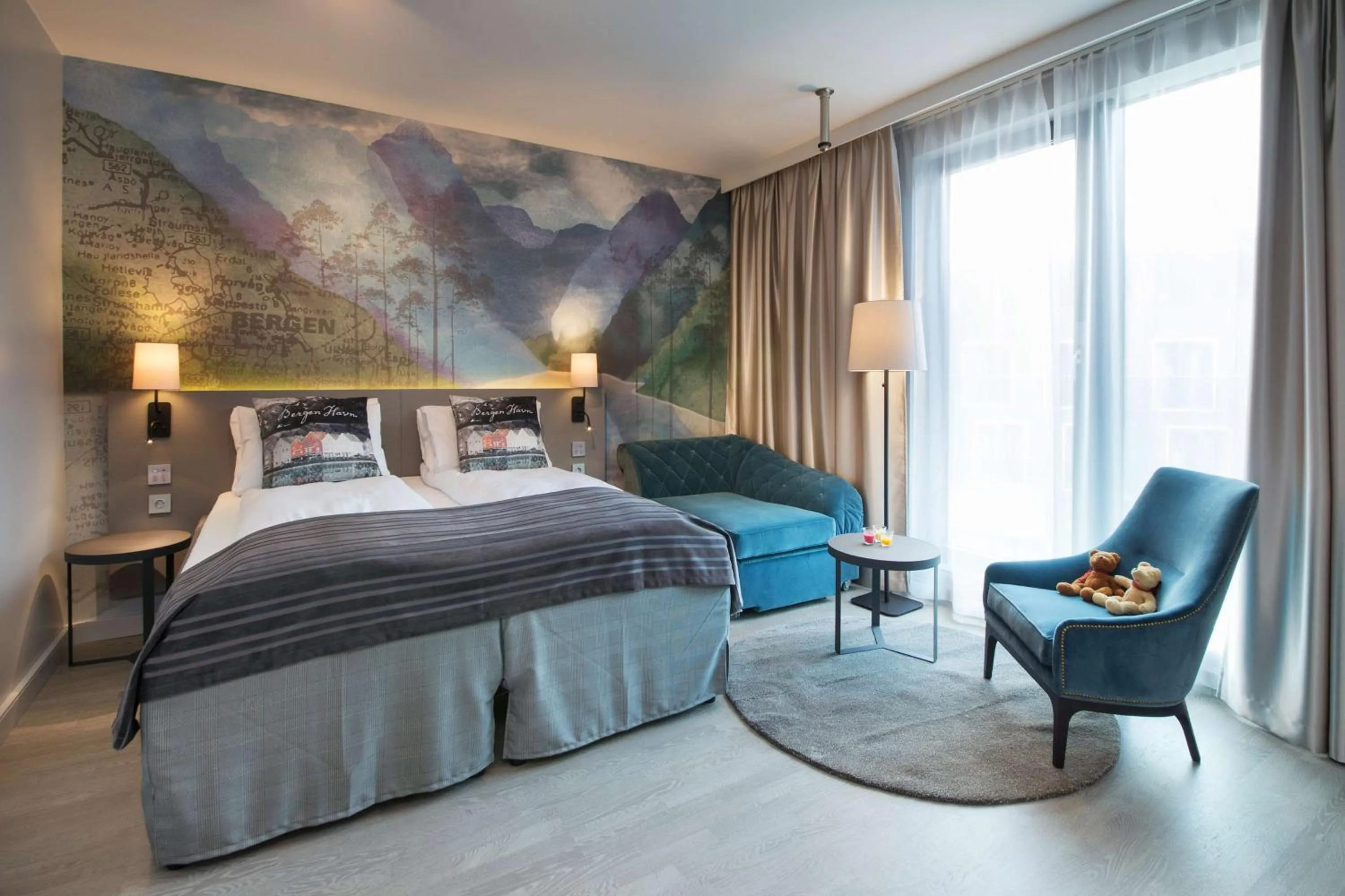 Photo of the whole room, Bed in Scandic Flesland Airport