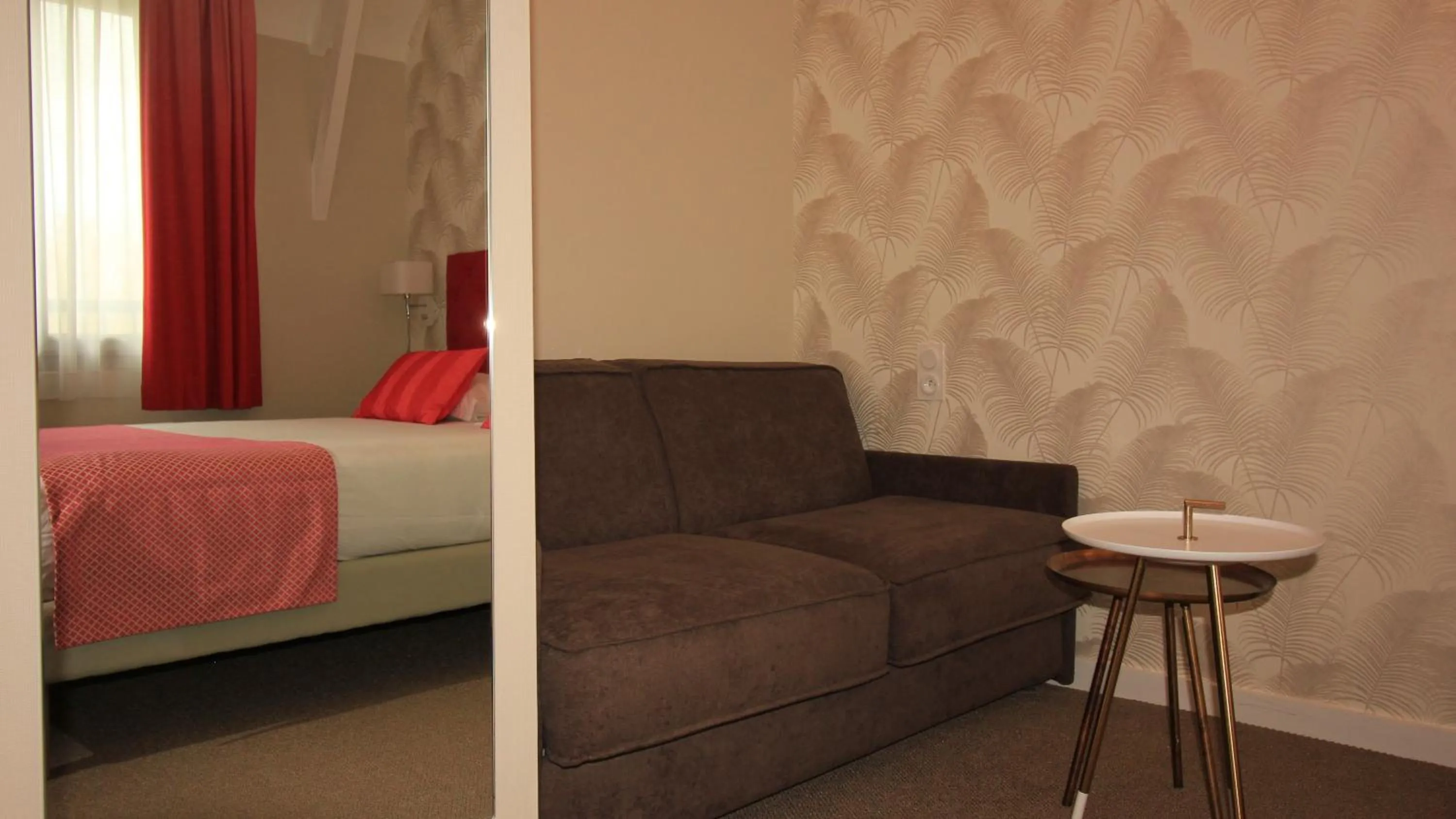 Bedroom, Bed in Logis Hôtel Lodge La Valette