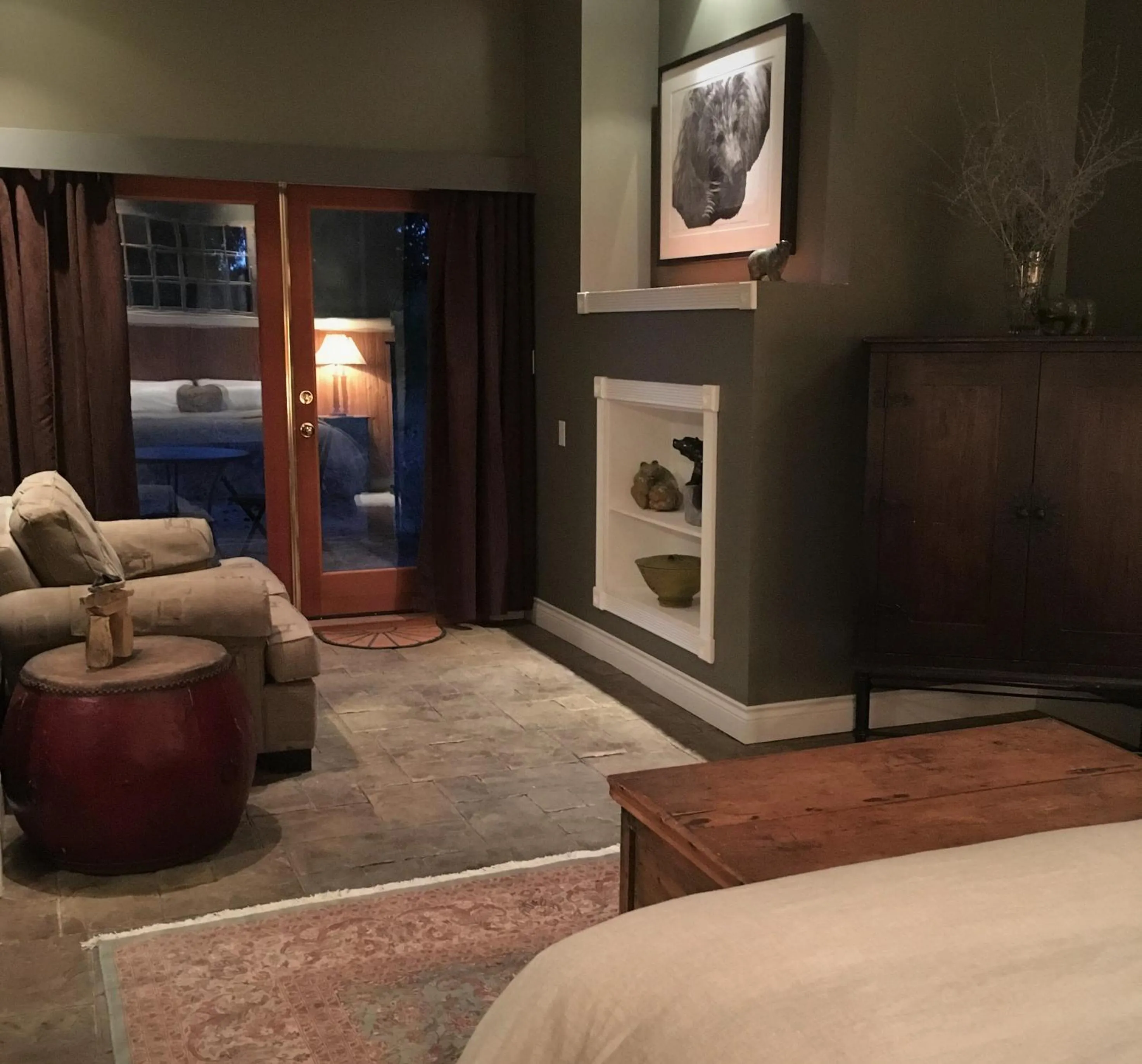 Seating area, Bed in Casa Colina