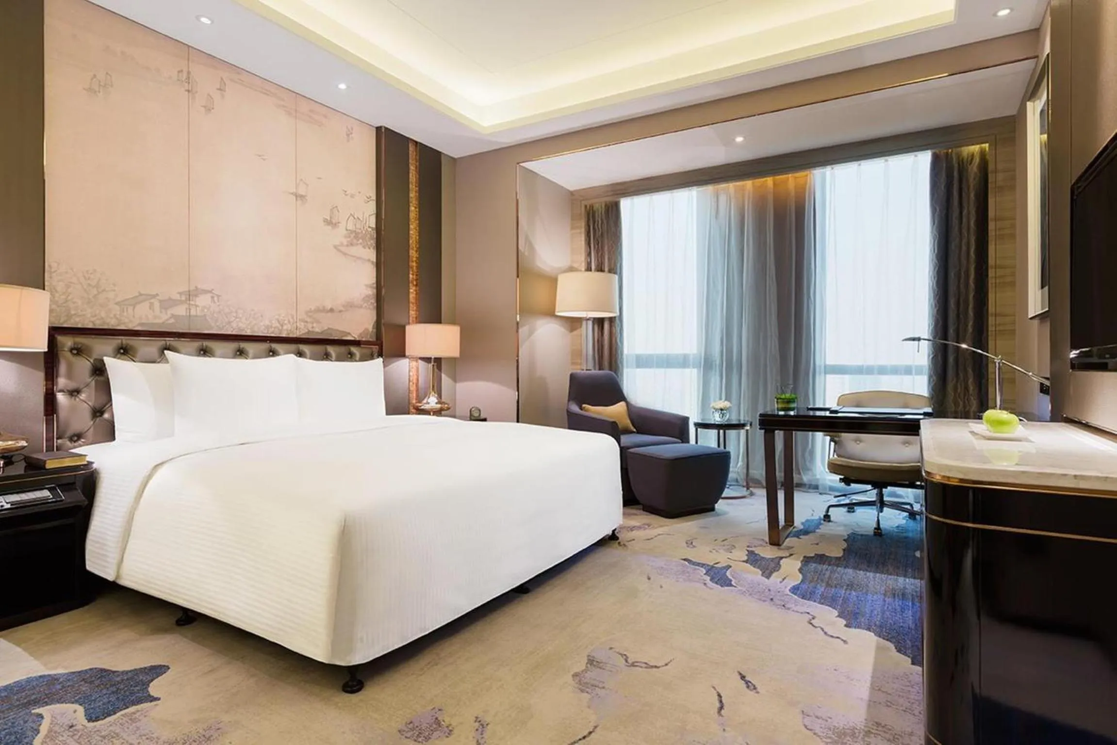 Bedroom, Bed in Wanda Realm Jinhua