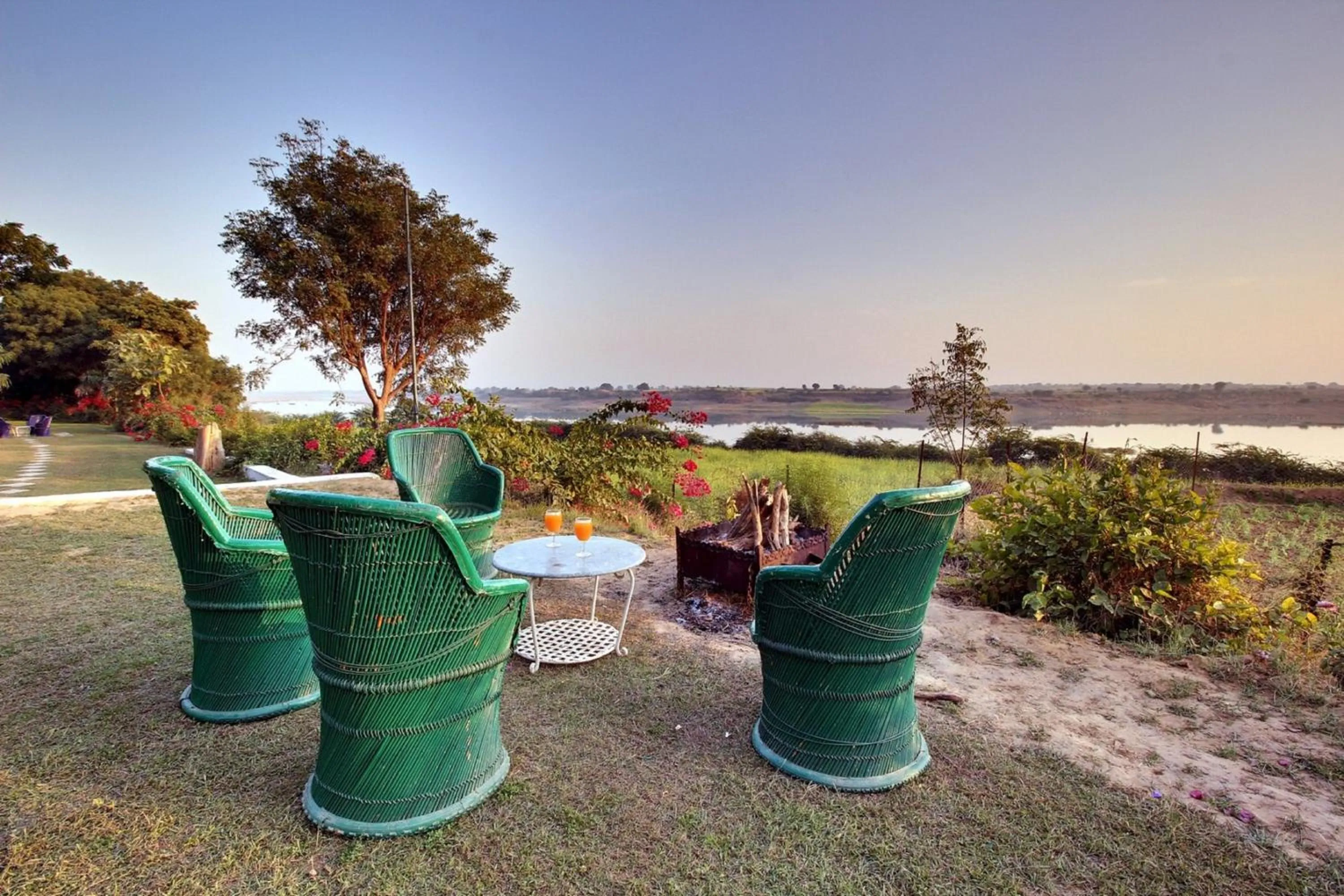 Patio in Bhadrawati - A Riverside Safari Lodge Ranthambore
