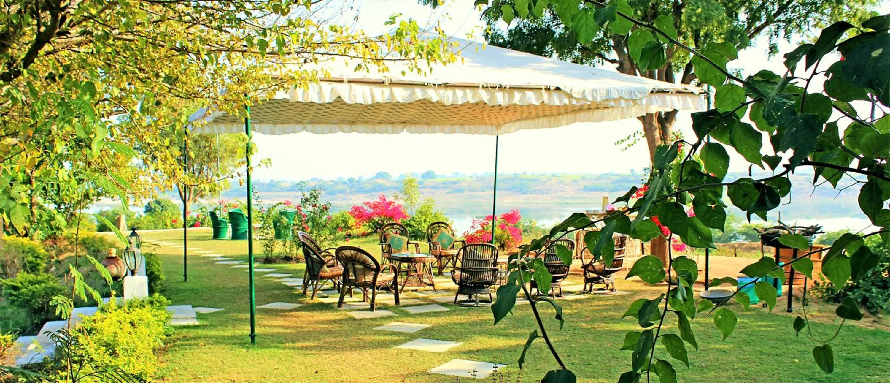 Patio in Bhadrawati - A Riverside Safari Lodge Ranthambore