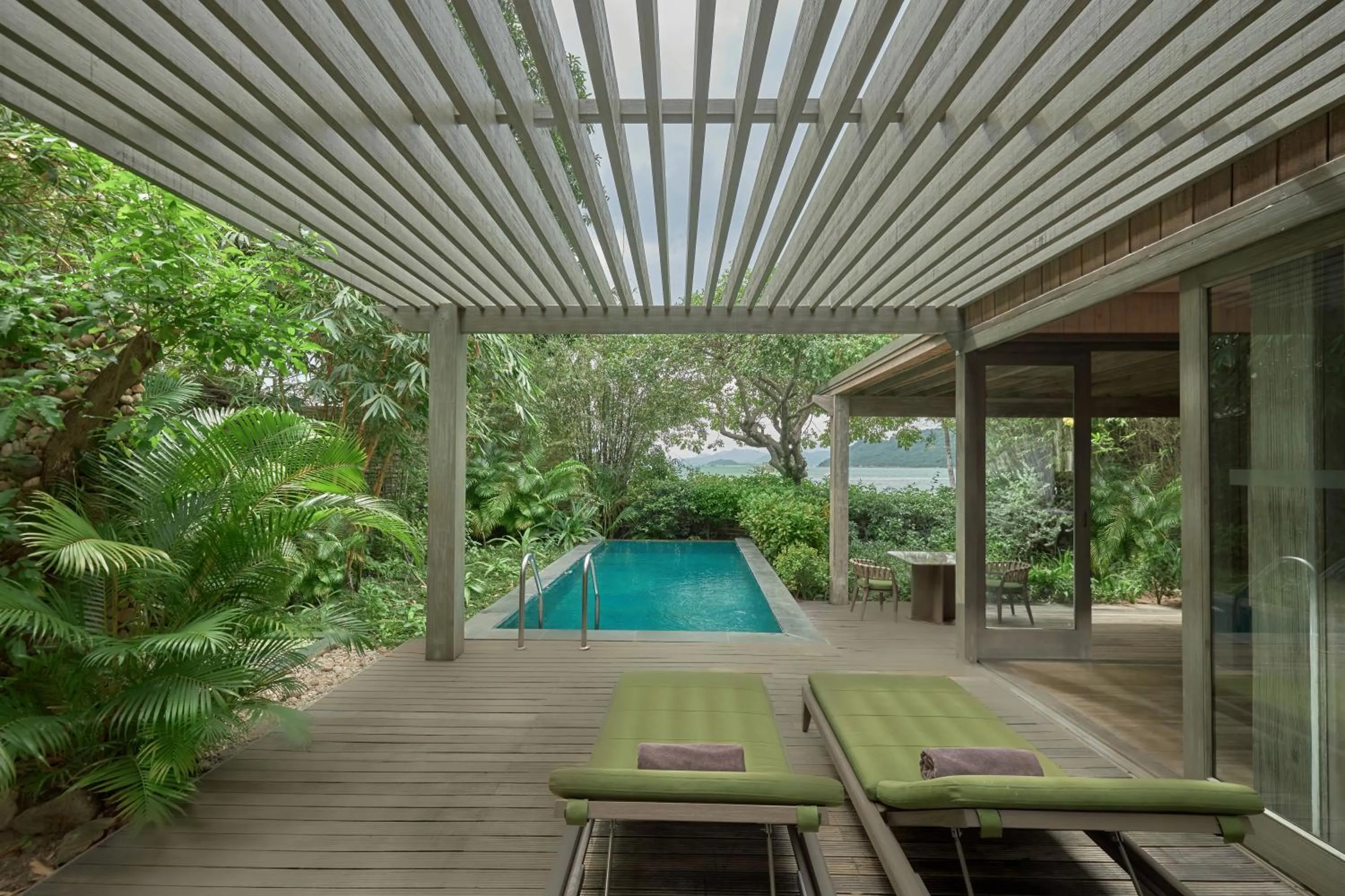 Pool view in An Lam Retreats Ninh Van Bay