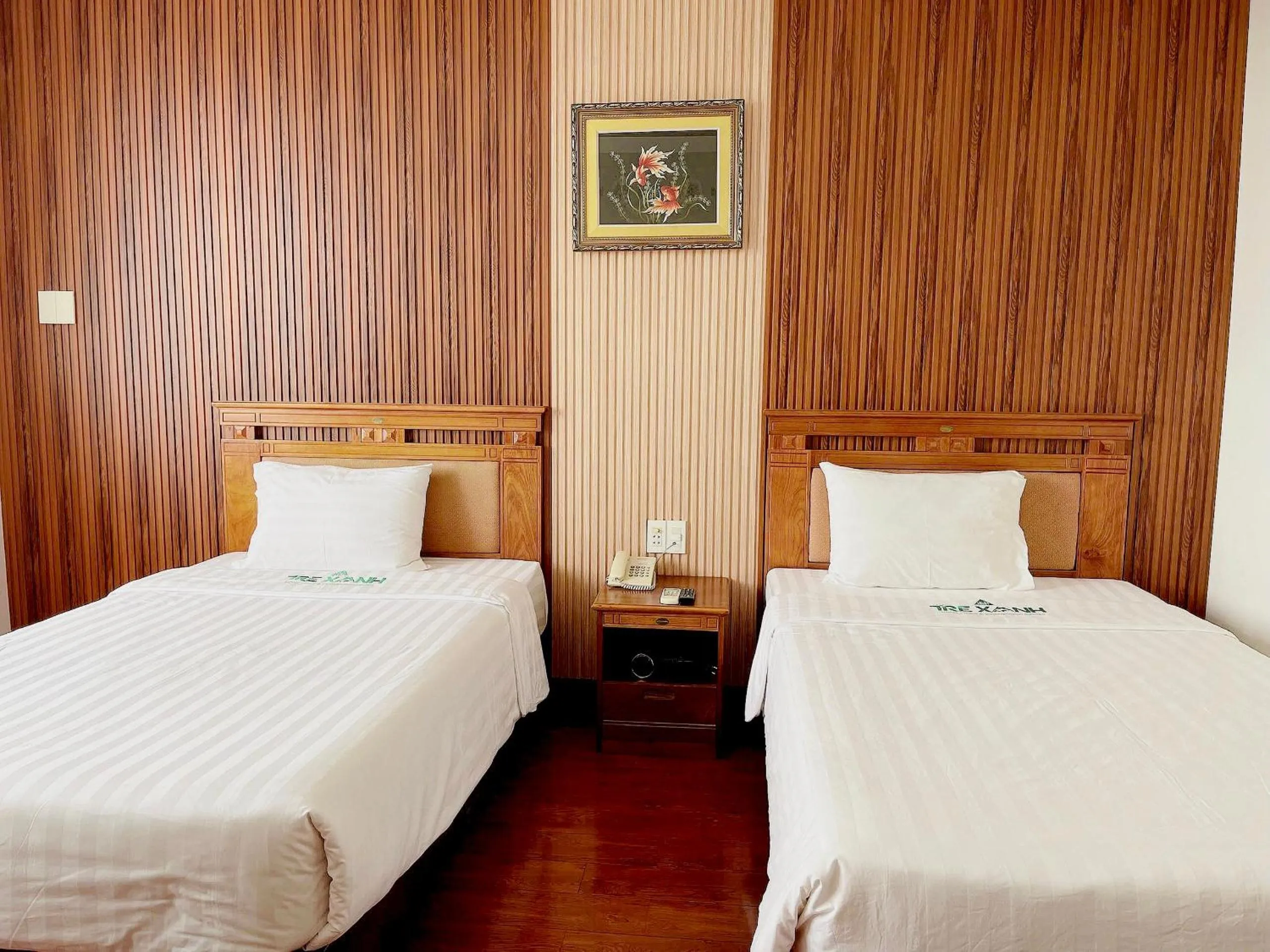 Bed in Tre Xanh Hotel