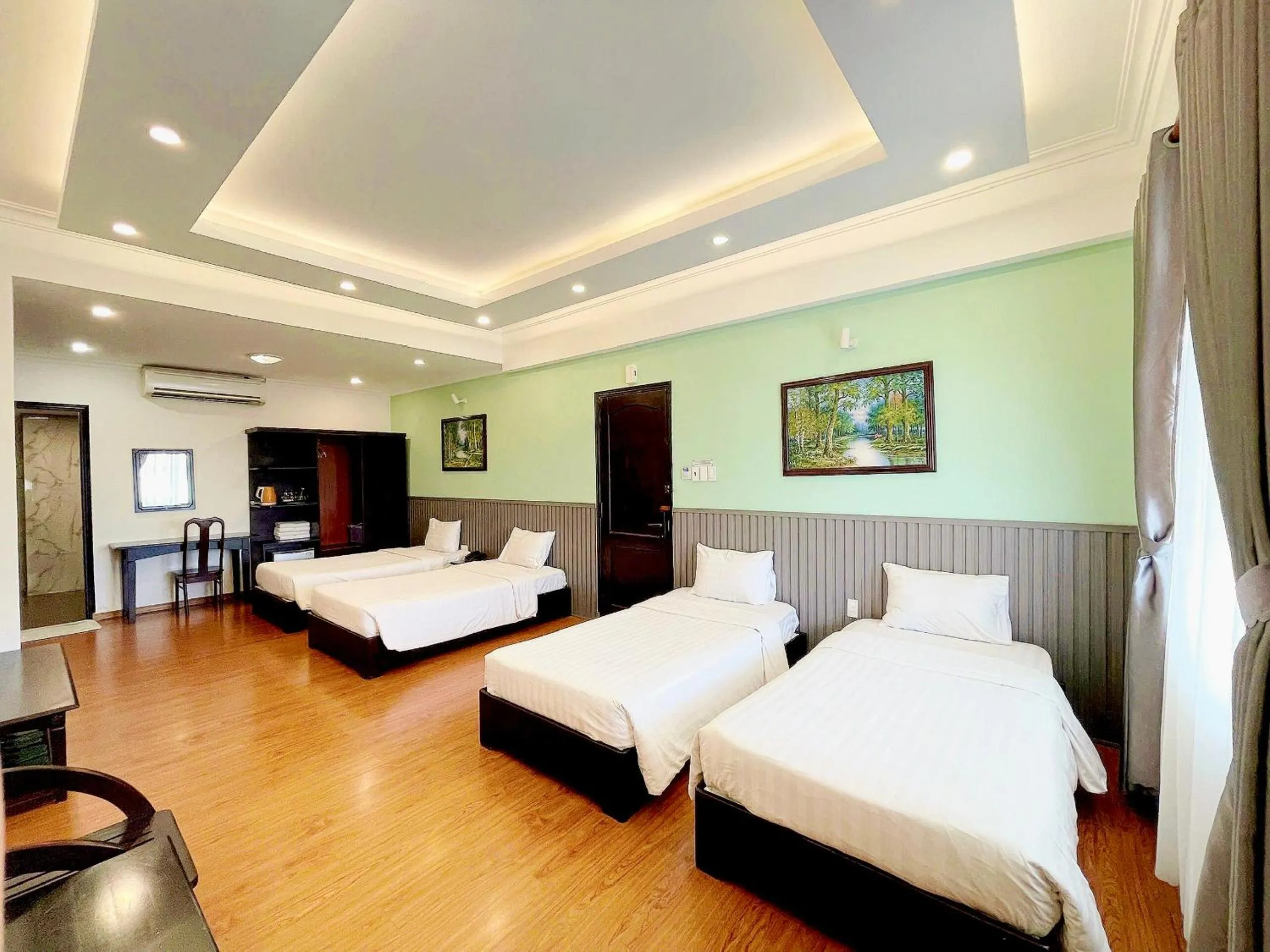 Bed in Tre Xanh Hotel