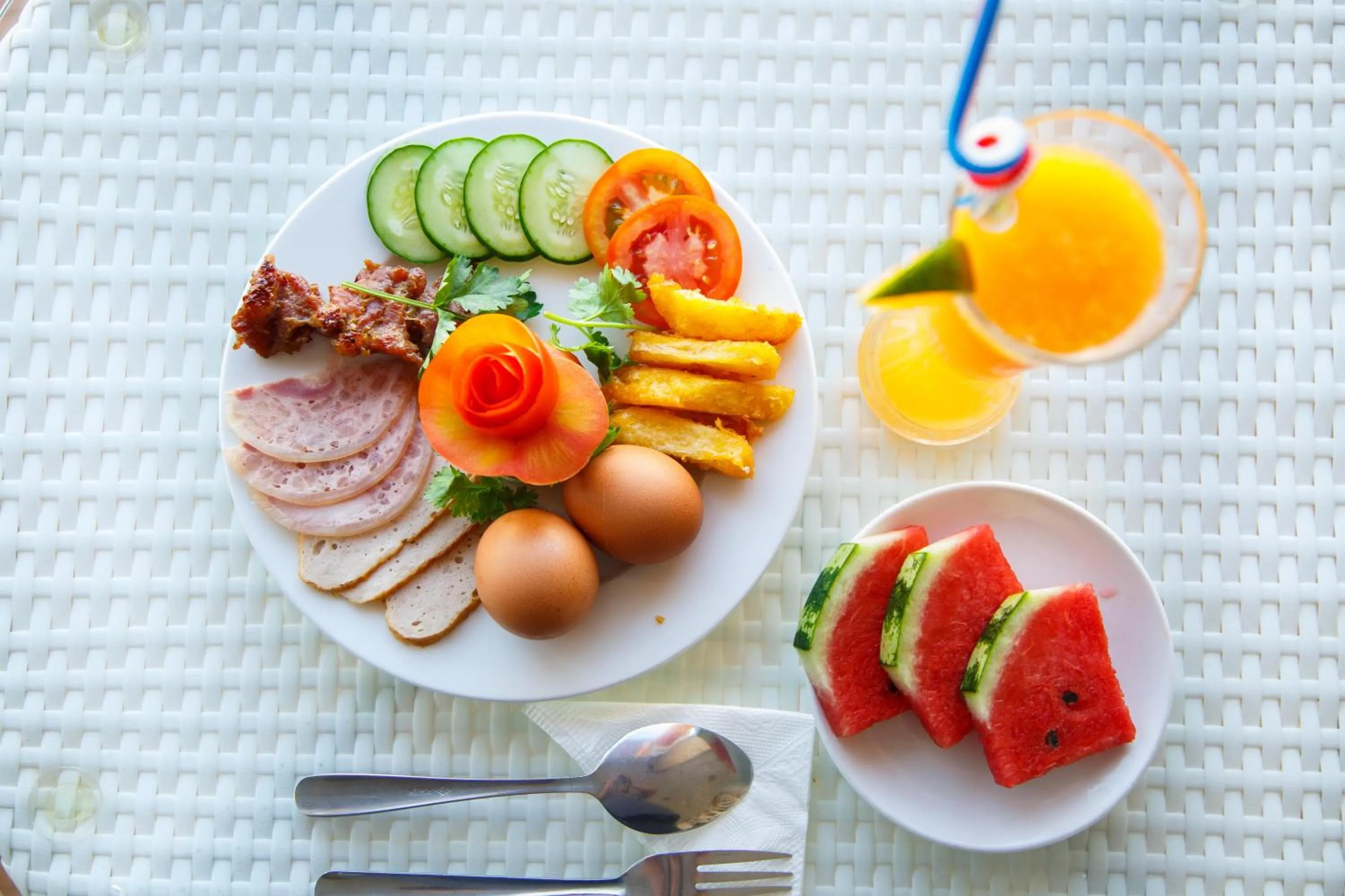 Food close-up in Tre Xanh Hotel
