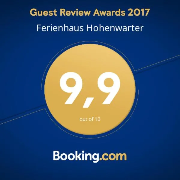 Certificate/Award in Ferienhaus Hohenwarter