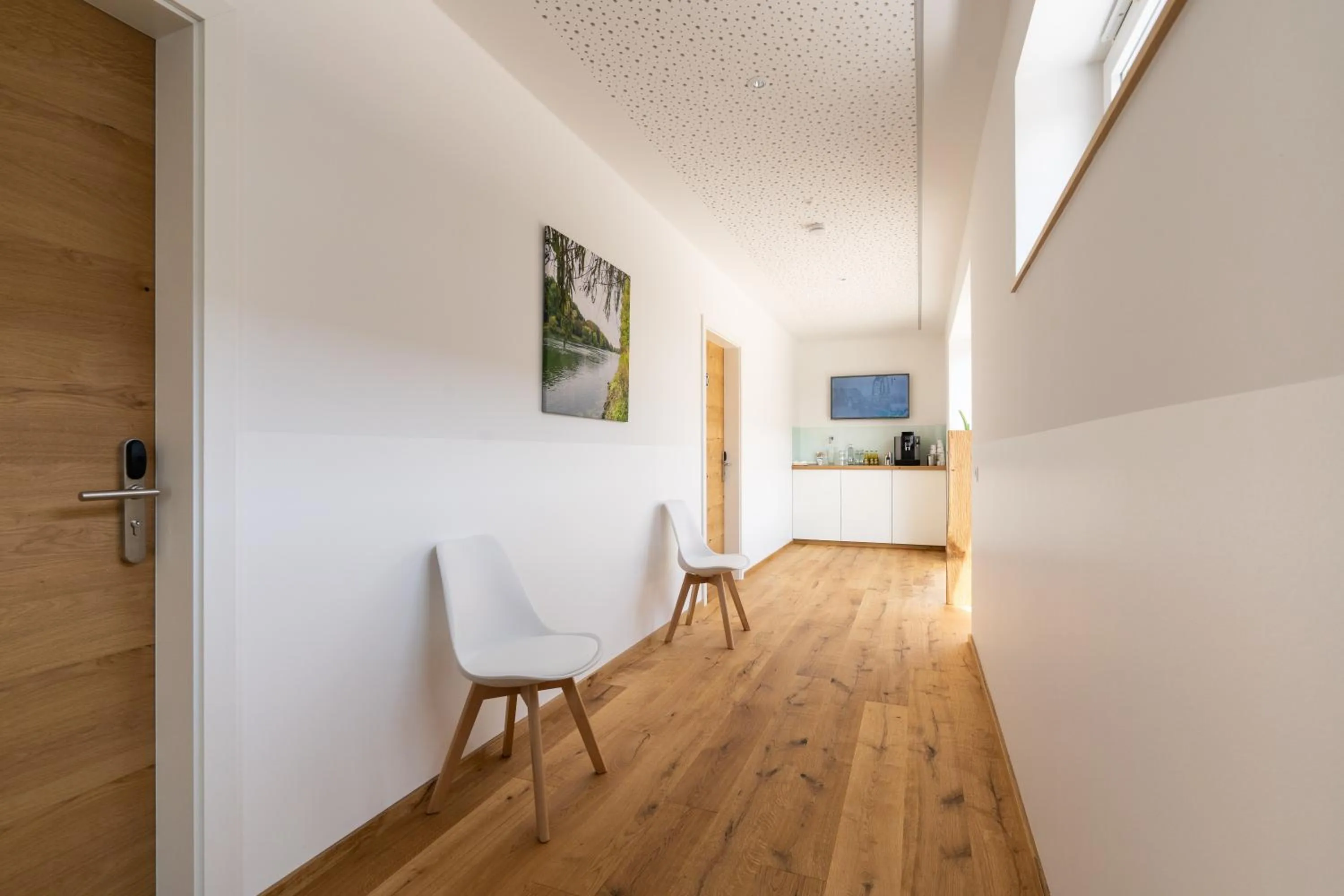 Seating area, Bed in Aparthotel nah dran