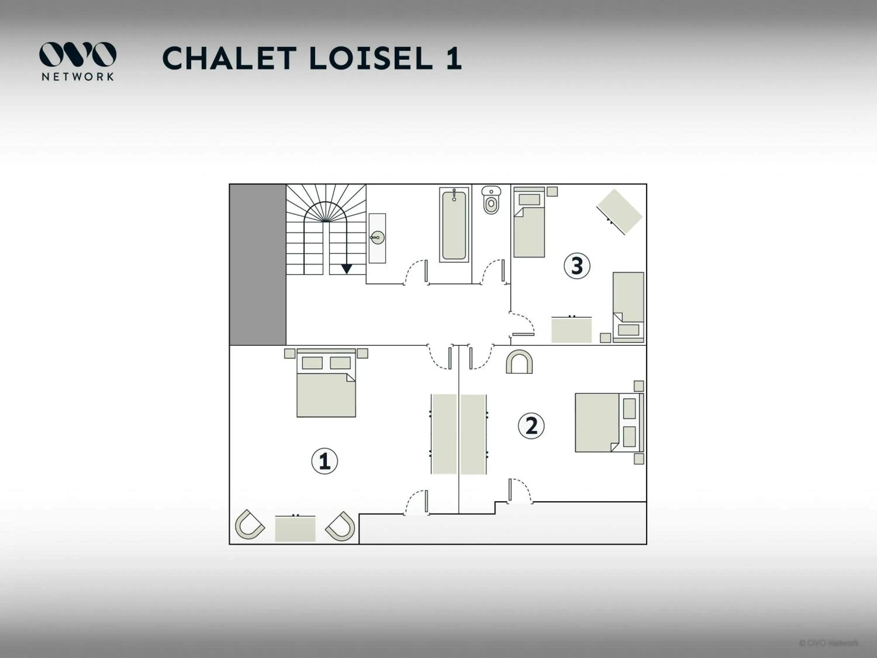 Floor plan in Chalet Loisel - OVO Network