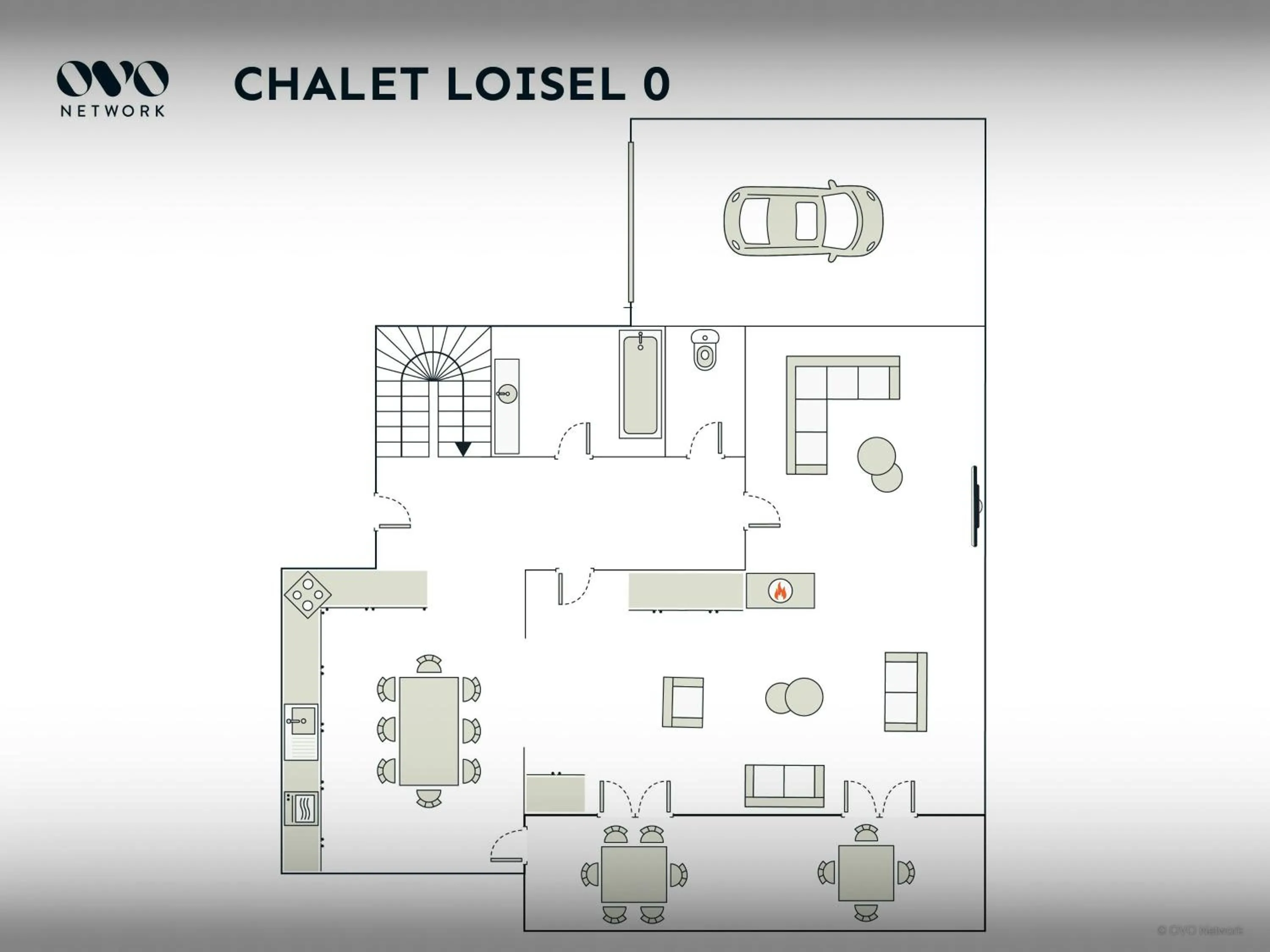 Floor plan in Chalet Loisel - OVO Network