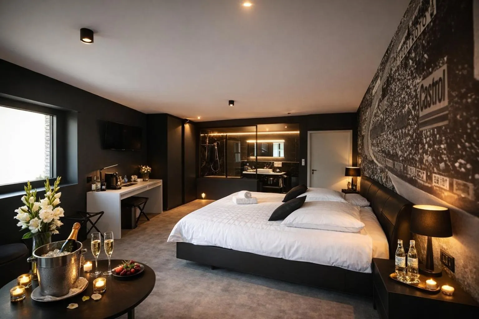 Bed in La Reine Hôtel & Restaurant