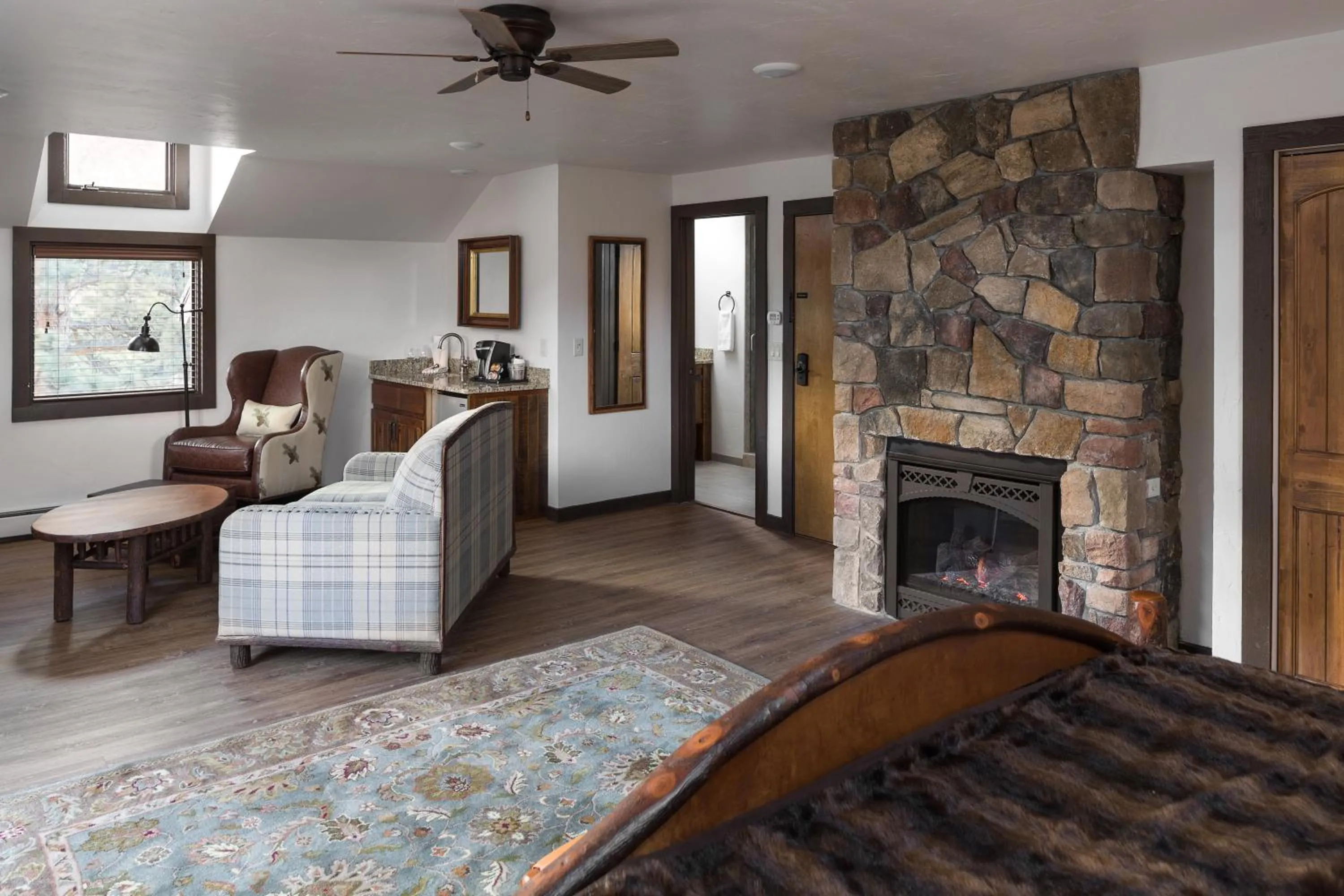 Seating area in The Landing at Estes Park