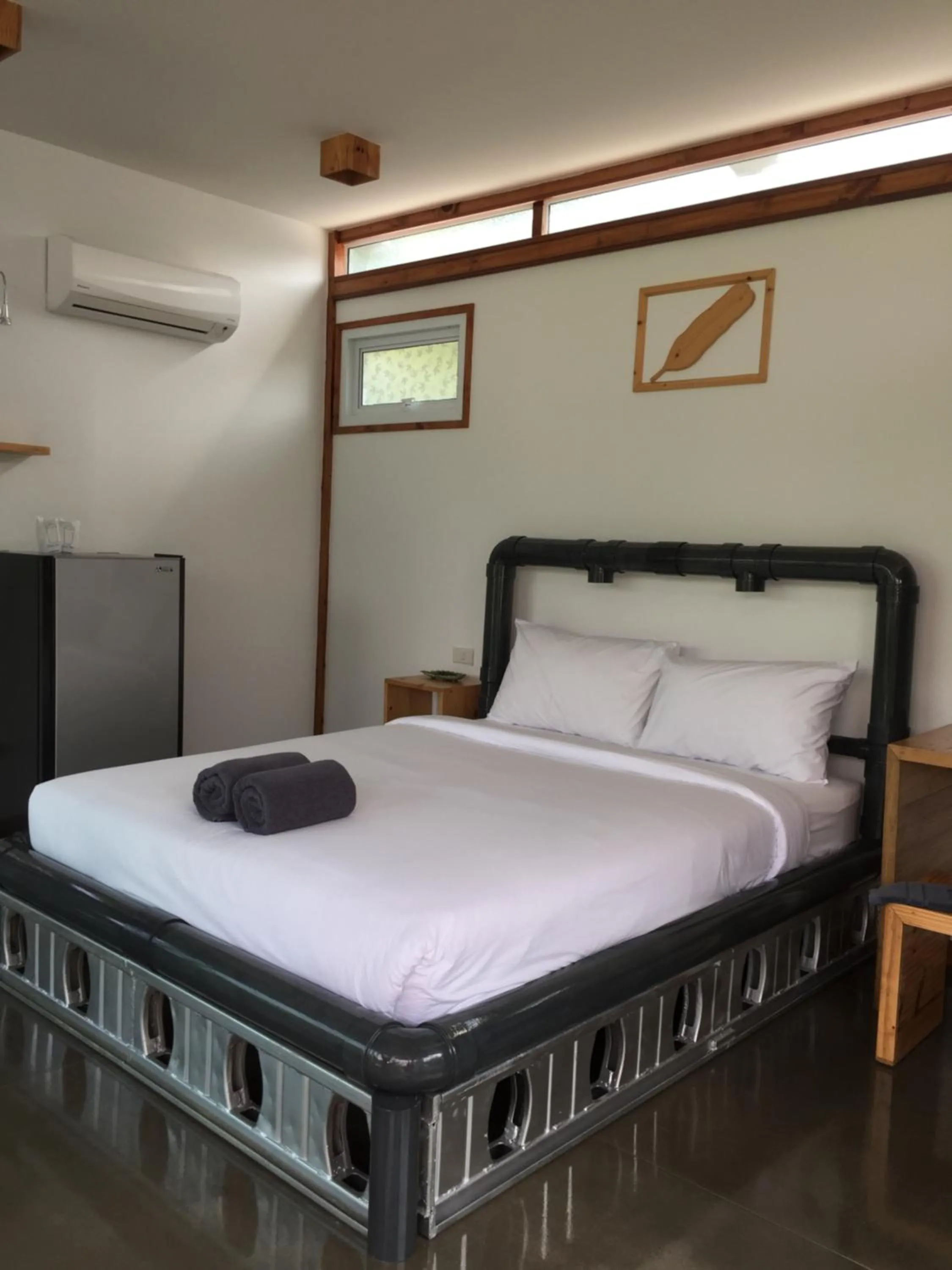 Bed in Baan Boom Boxes Eco Friendly Resort