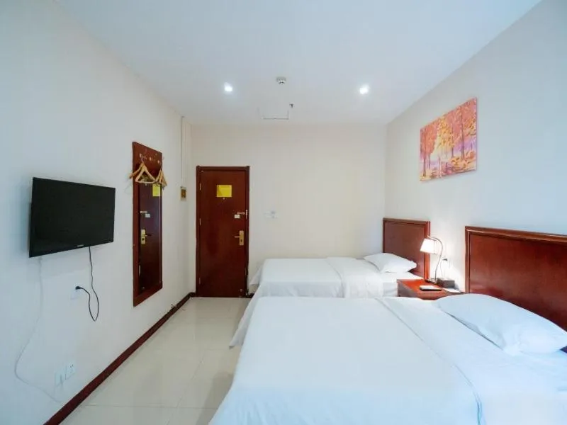 Bed in GreenTree Inn Henan Zhengzhou Chengnan Road Bojue Business Hotel
