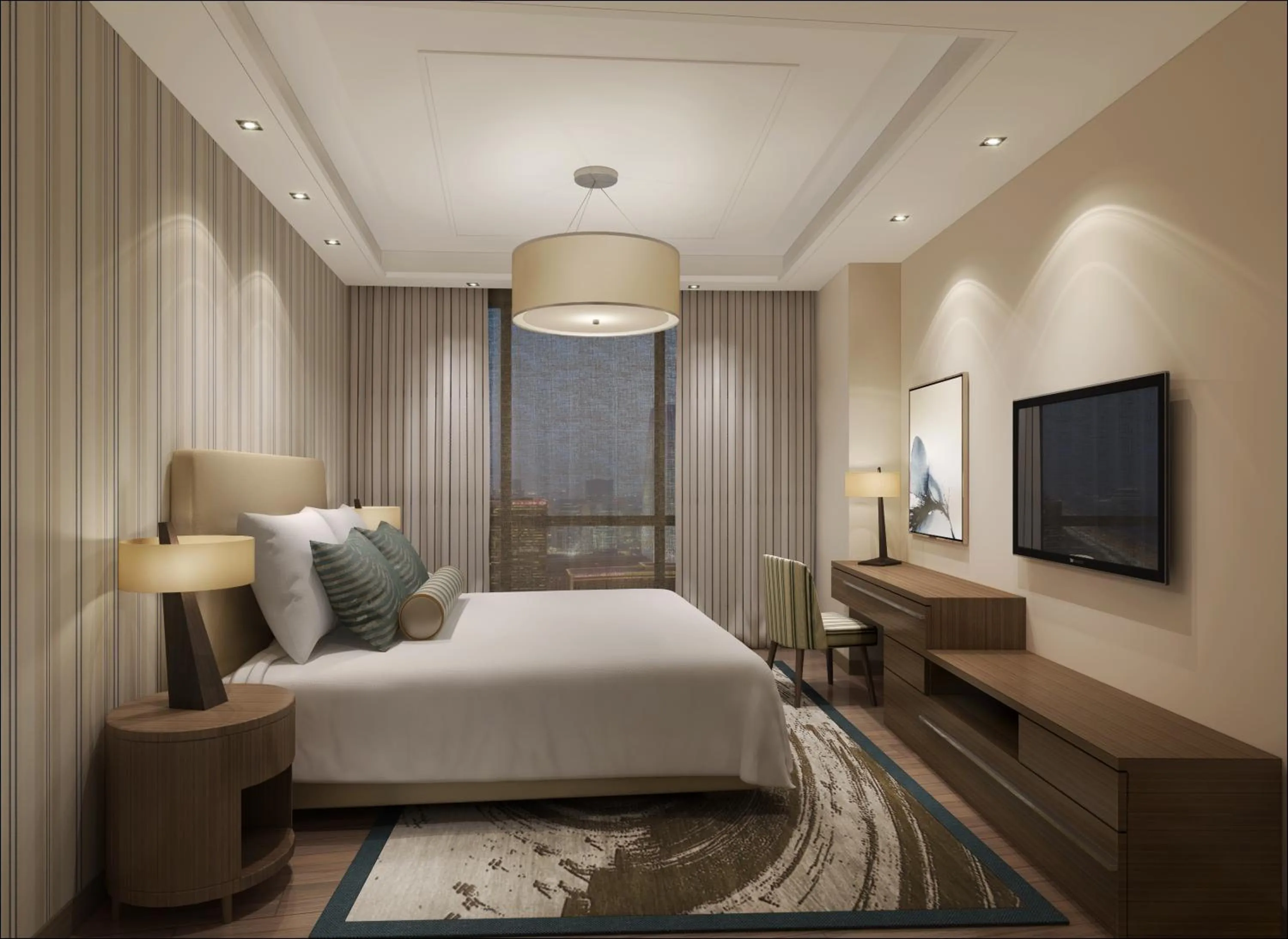 Bedroom, Bed in Somerset Software Park Xiamen