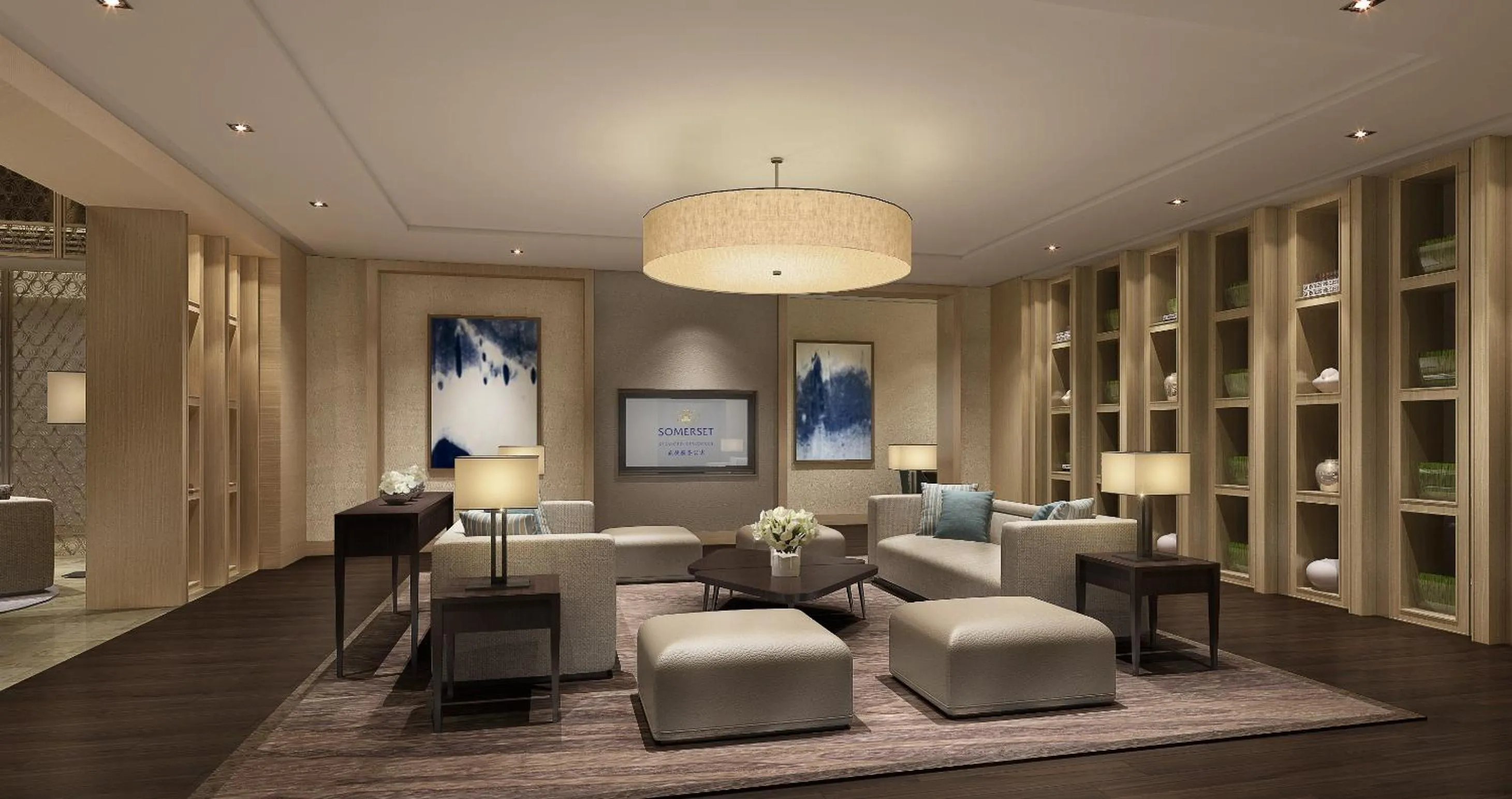 Communal lounge/ TV room in Somerset Software Park Xiamen