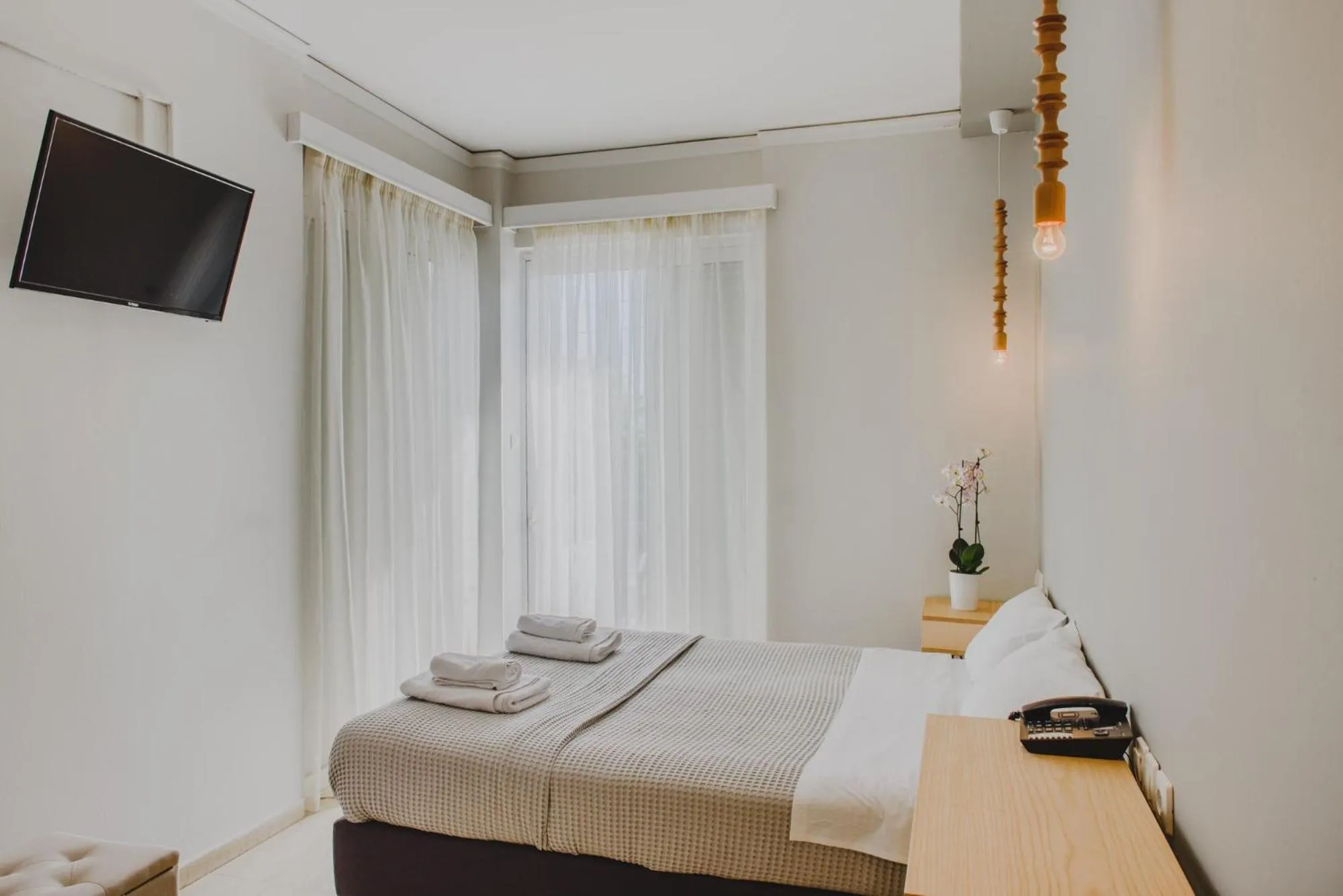 Bed in Messini Hotel