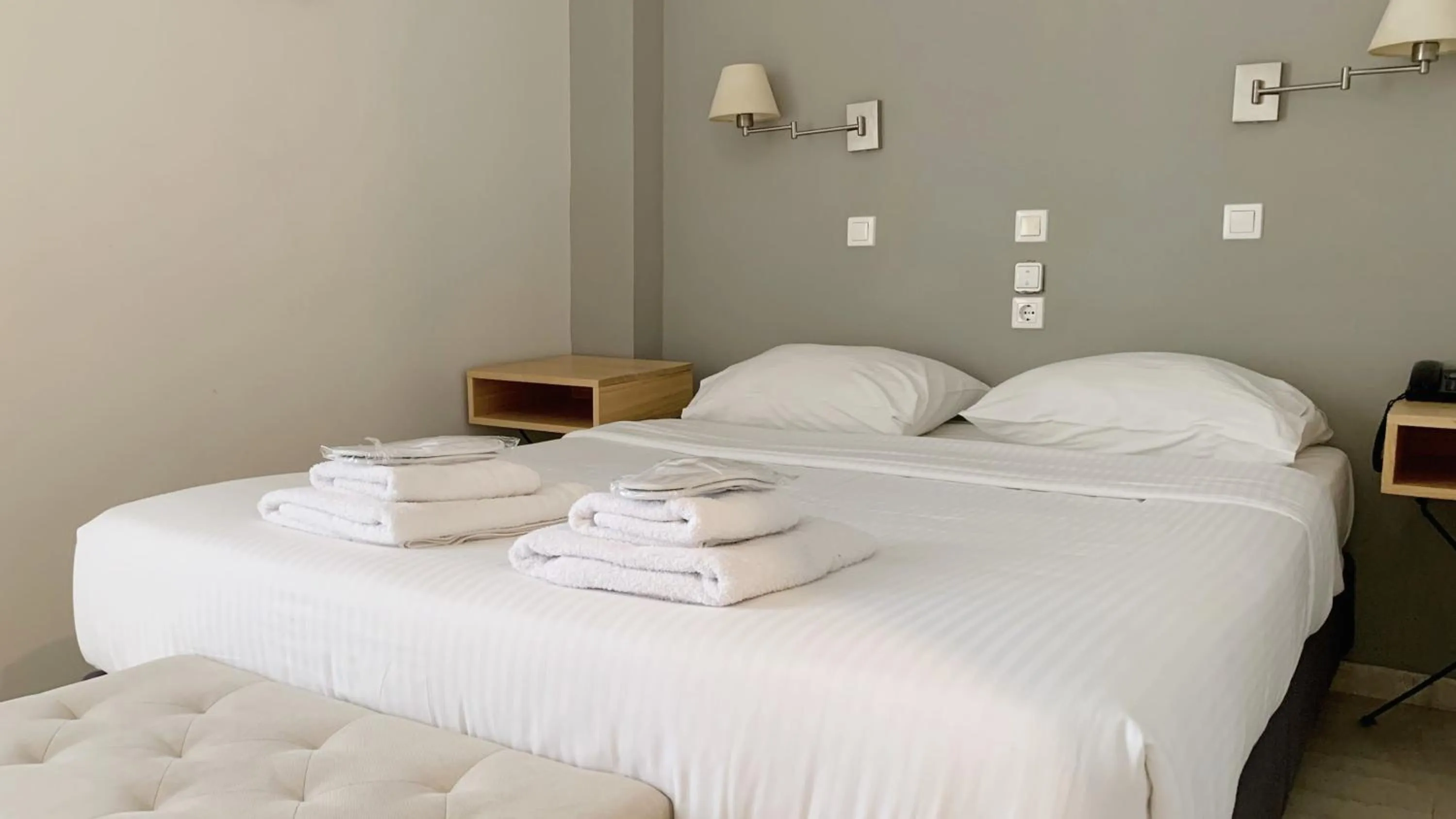 Bed in Messini Hotel