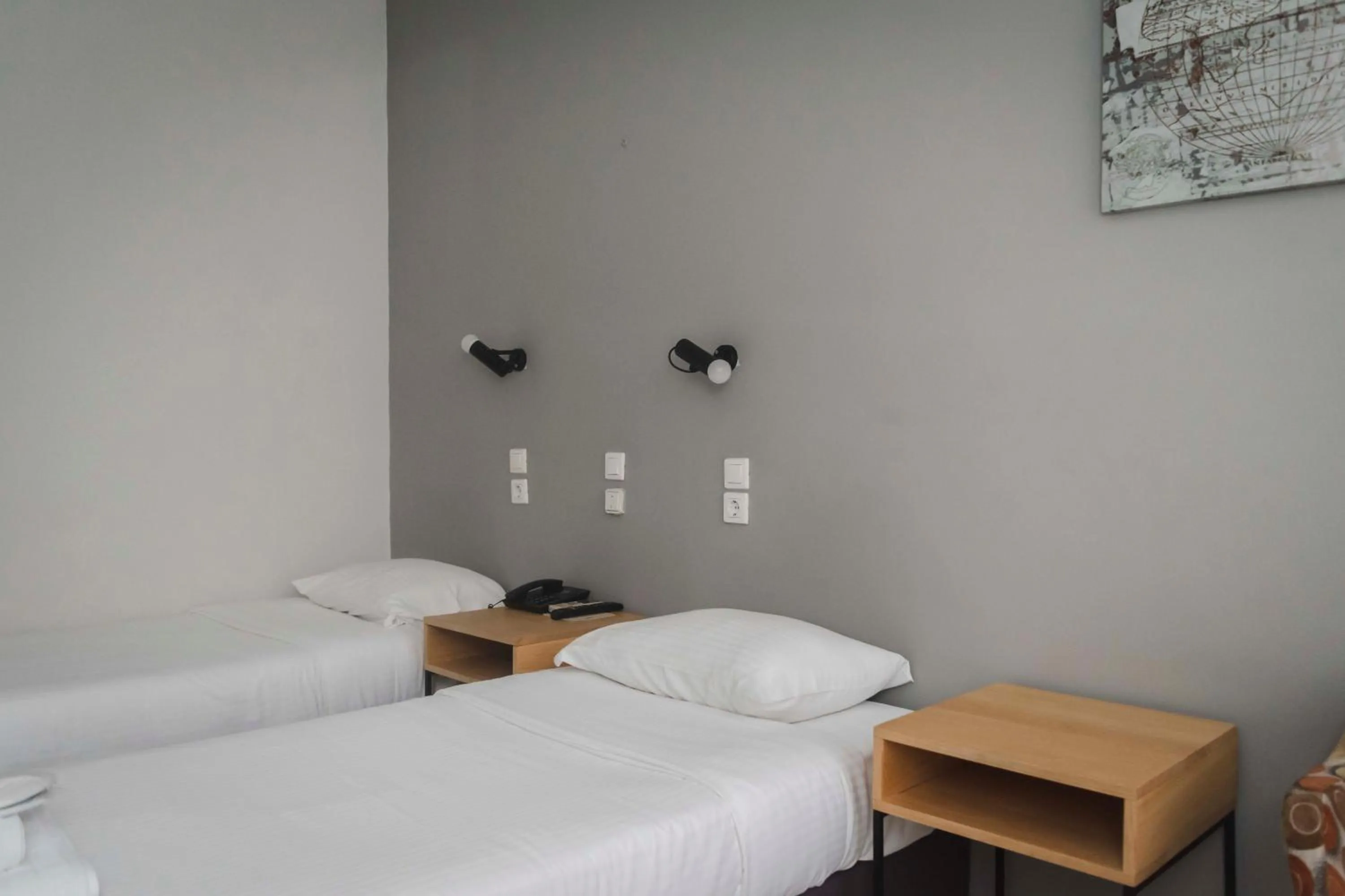 Bed in Messini Hotel