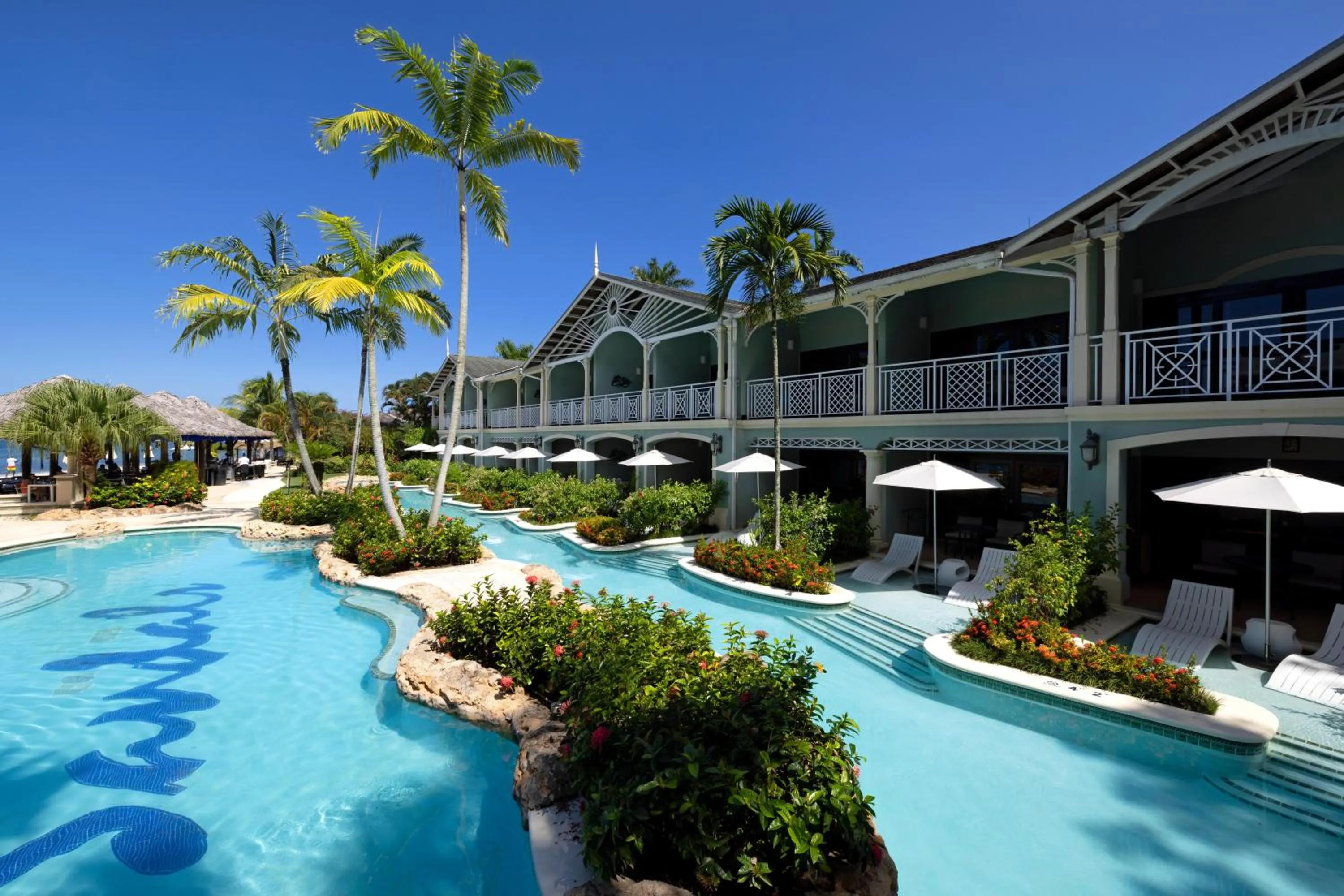 Swimming pool in Sandals Negril Beach All Inclusive Resort and Spa - Couples Only