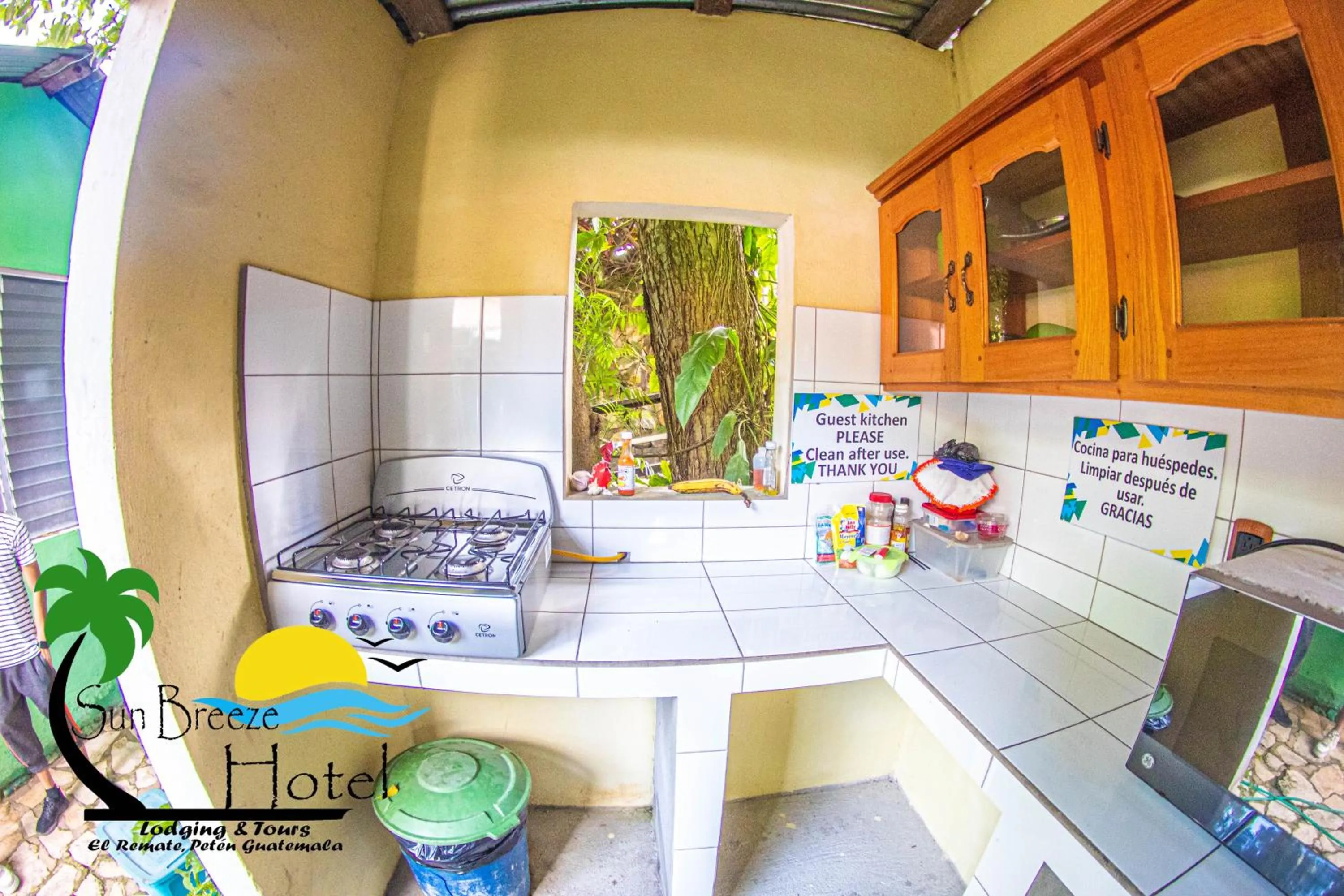 Communal kitchen in Sun Breeze Hotel