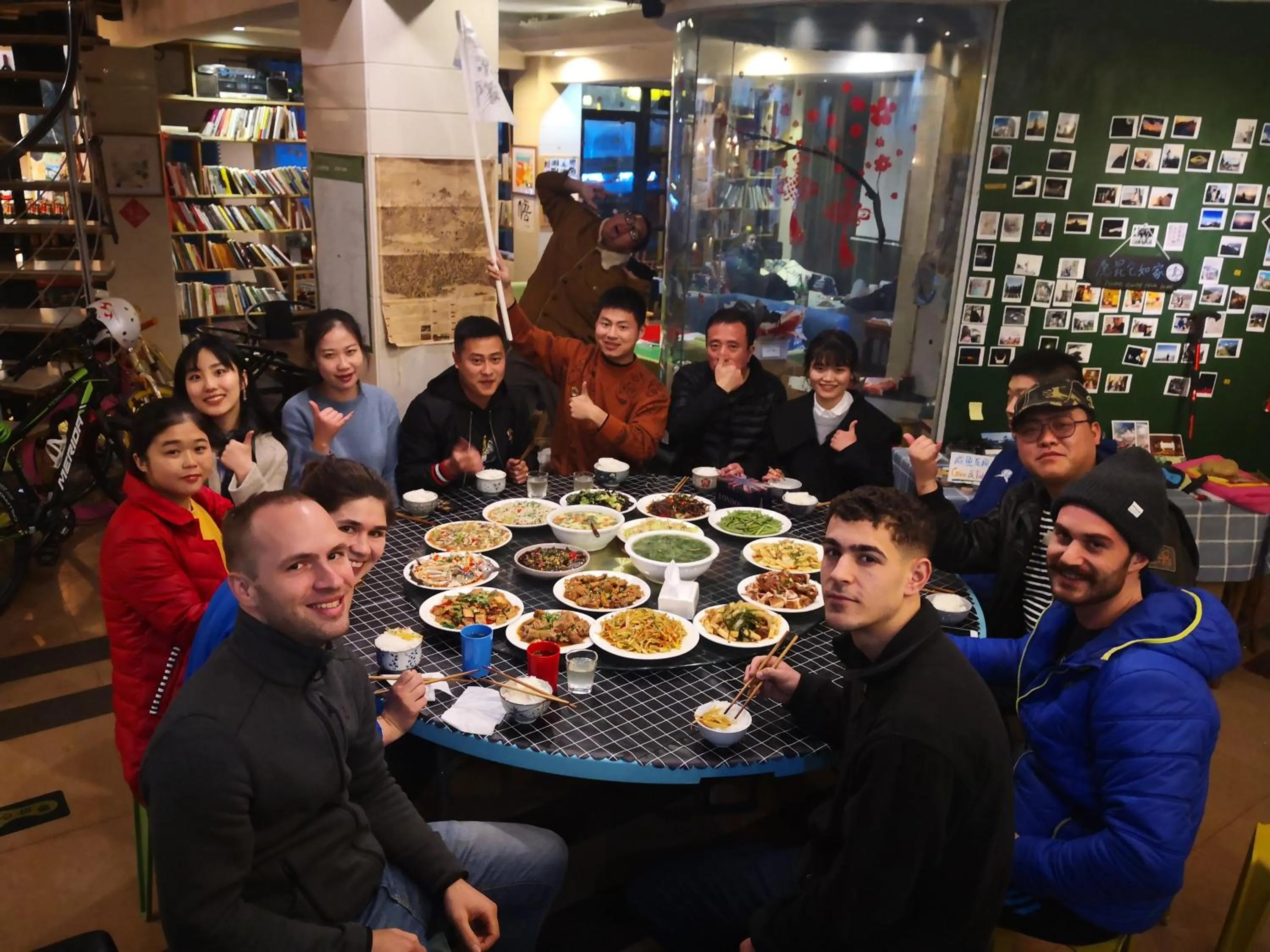 People in Kunlun International Youth Hostel