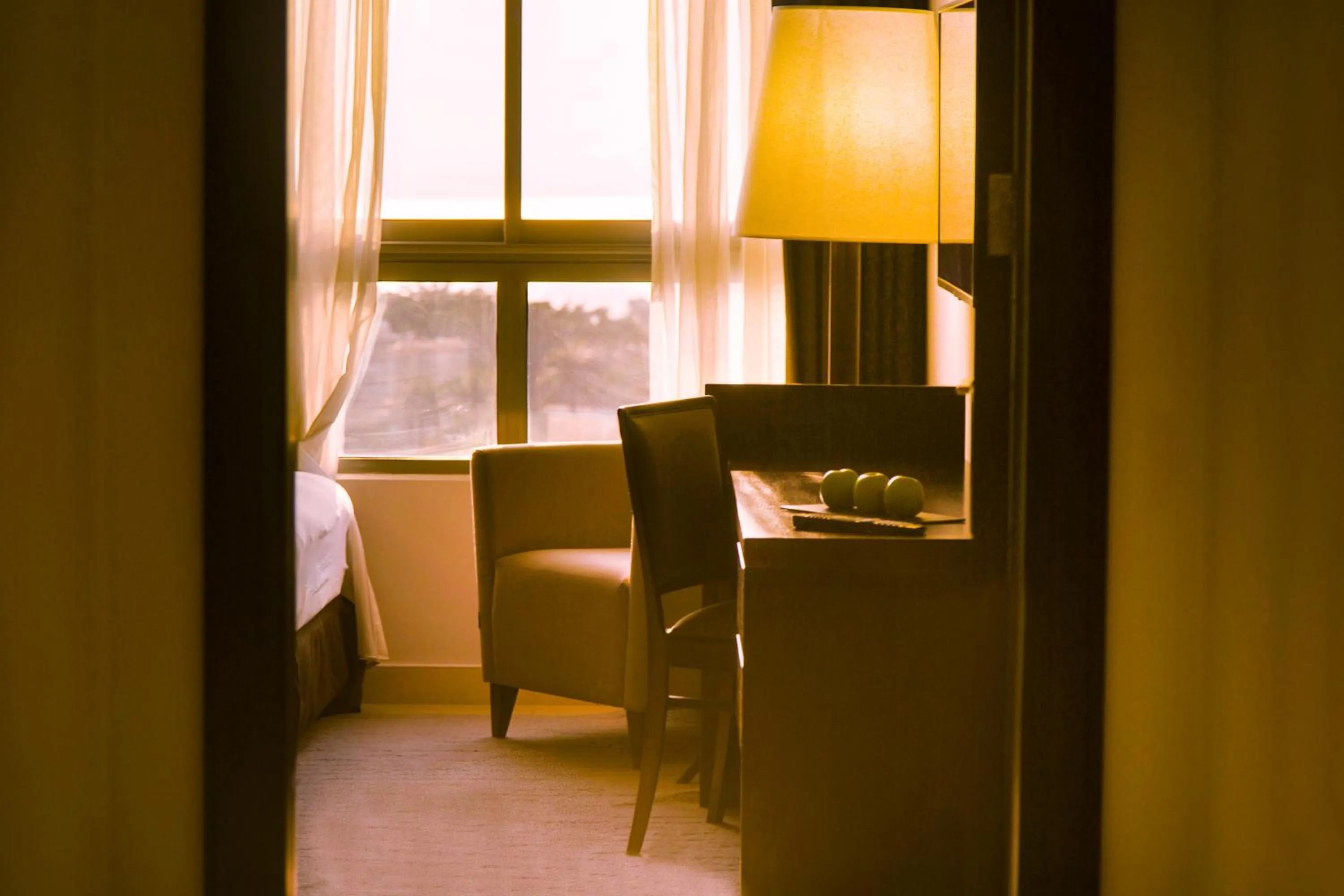 Living room, Bed in Kin Plaza Arjaan by Rotana