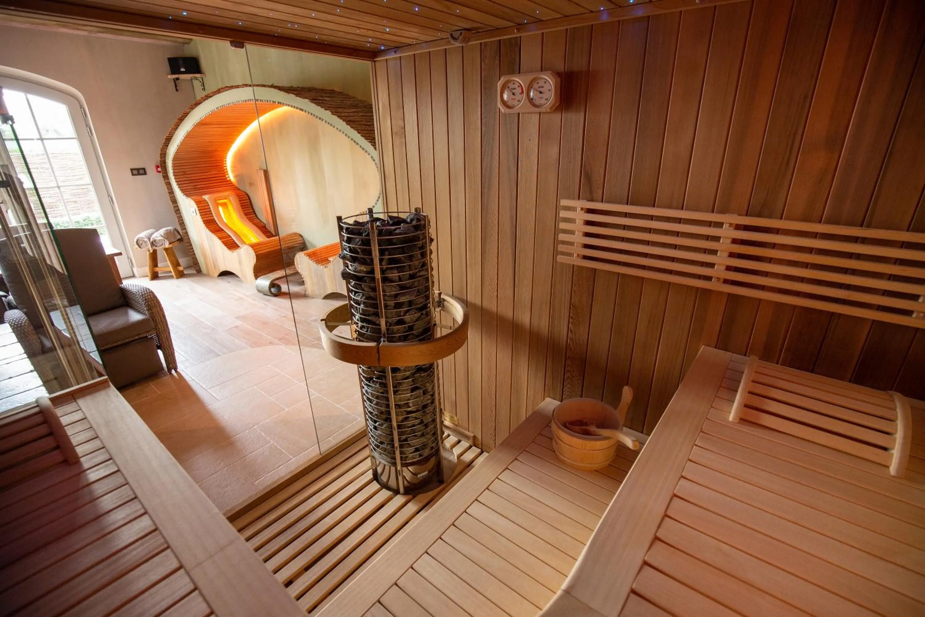 Sauna in Relax B&B Lavendine Pure