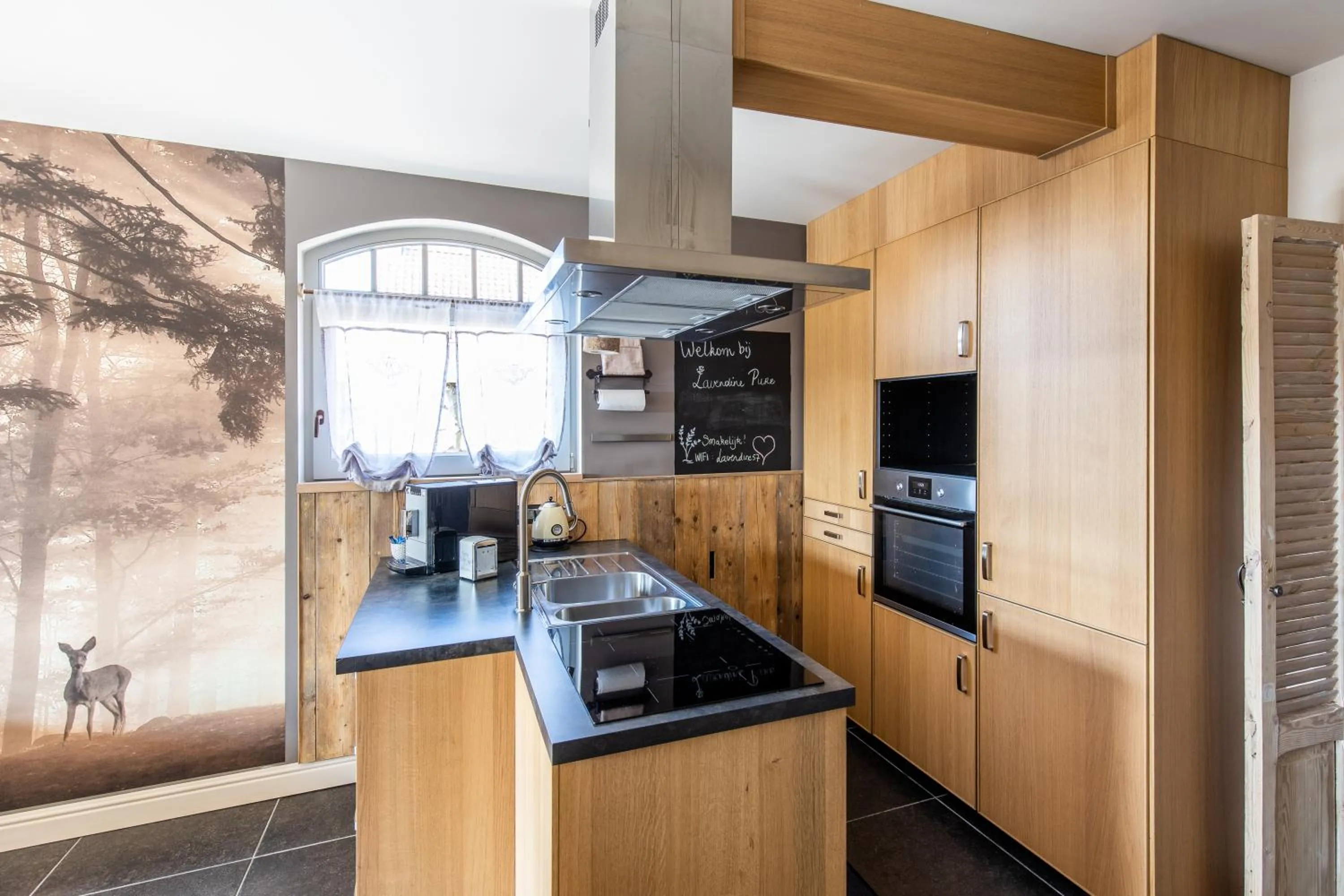 Kitchen or kitchenette in Relax B&B Lavendine Pure