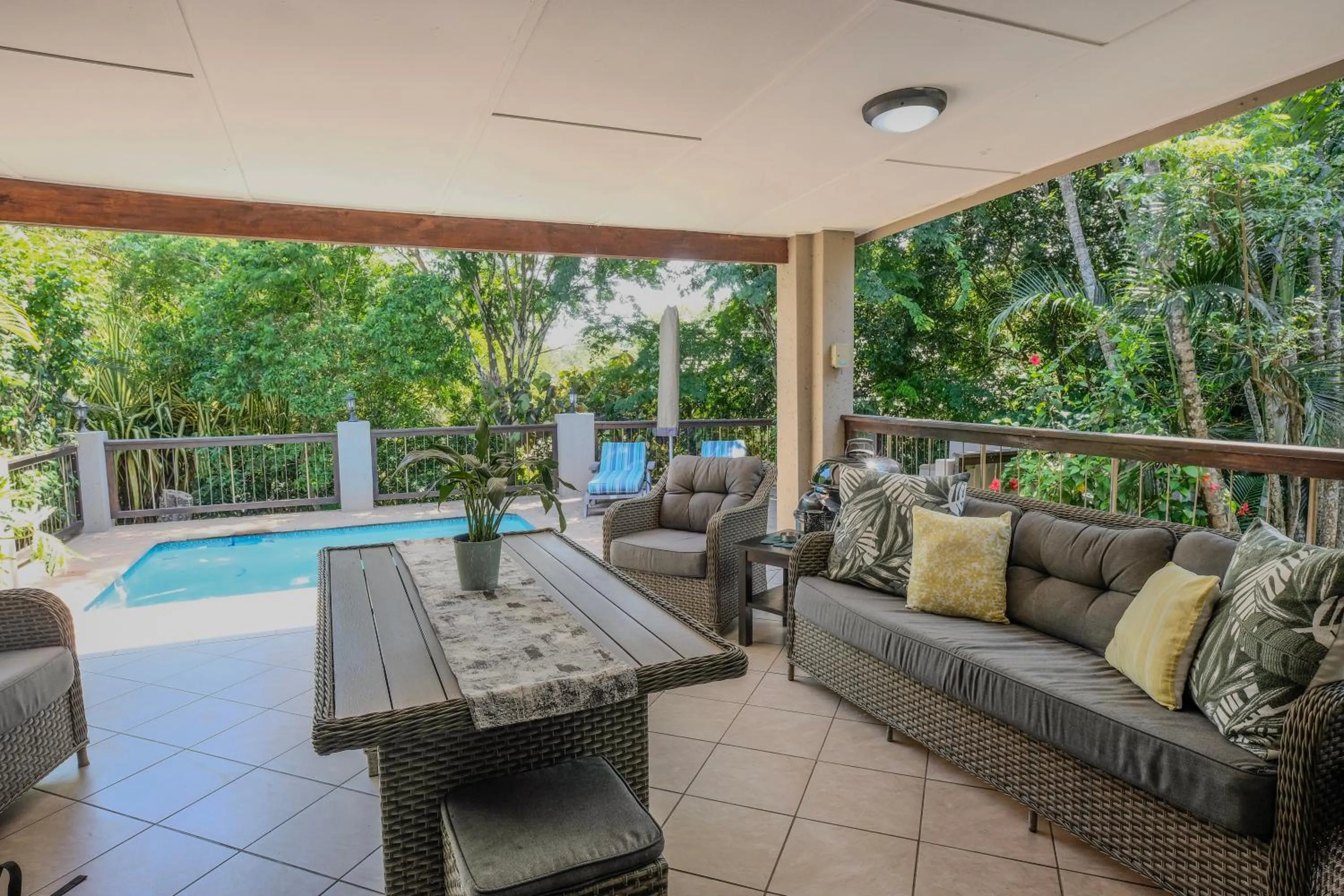 Patio in Pelican's Nest Holiday Home St Lucia